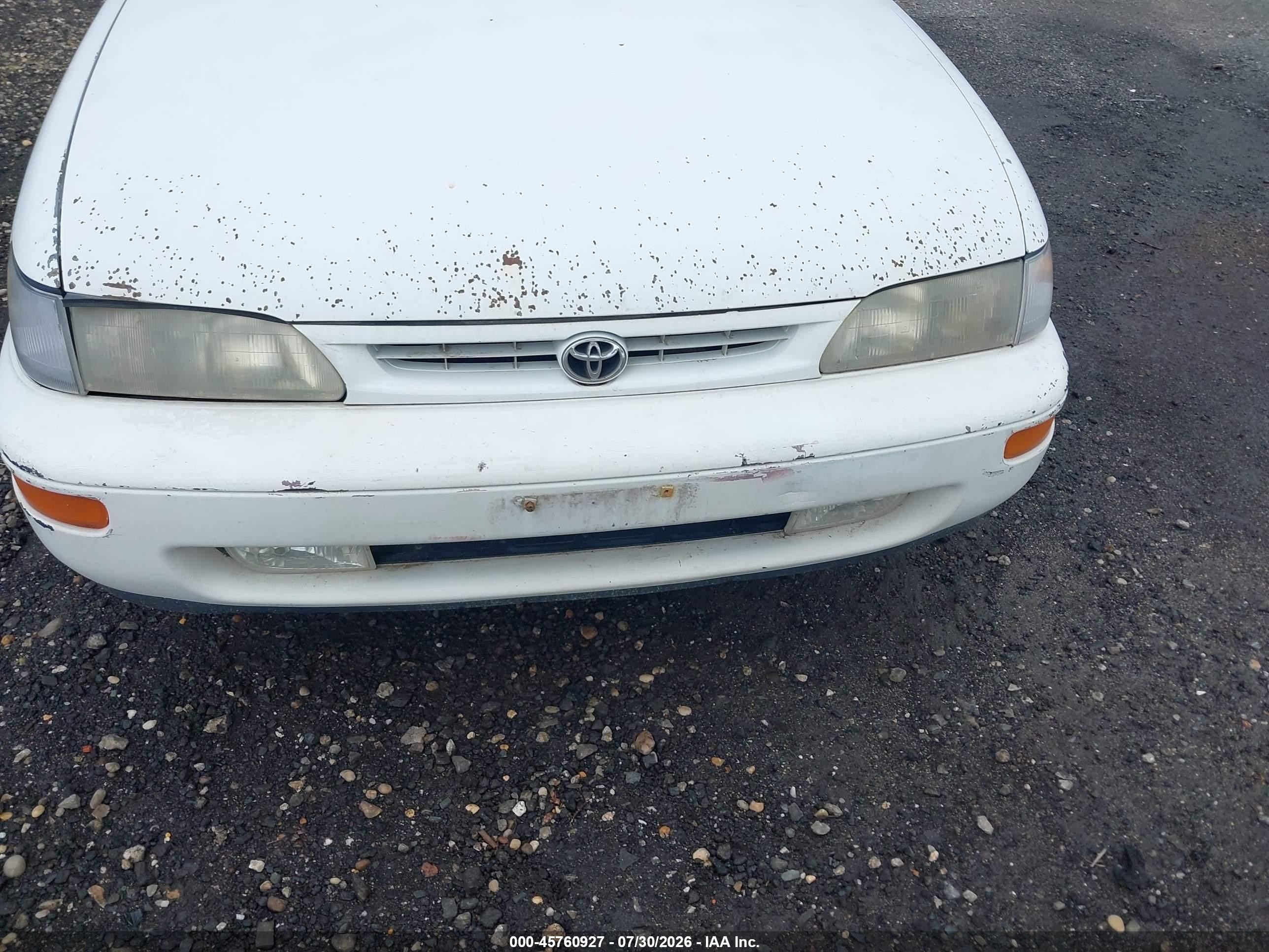 1996 Toyota Corolla   White vin: 2T1BA02E4TC148936