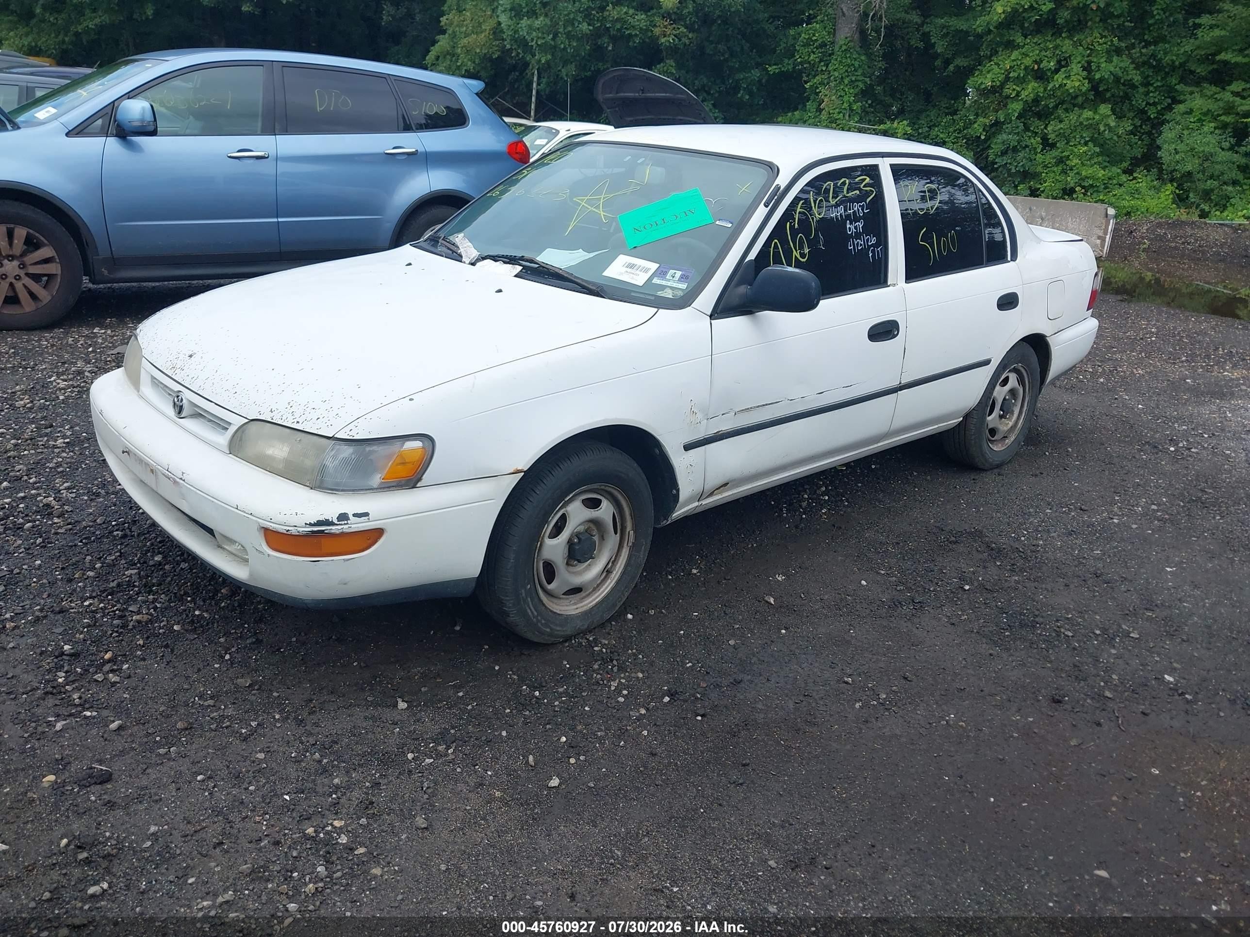 1996 Toyota Corolla   White vin: 2T1BA02E4TC148936