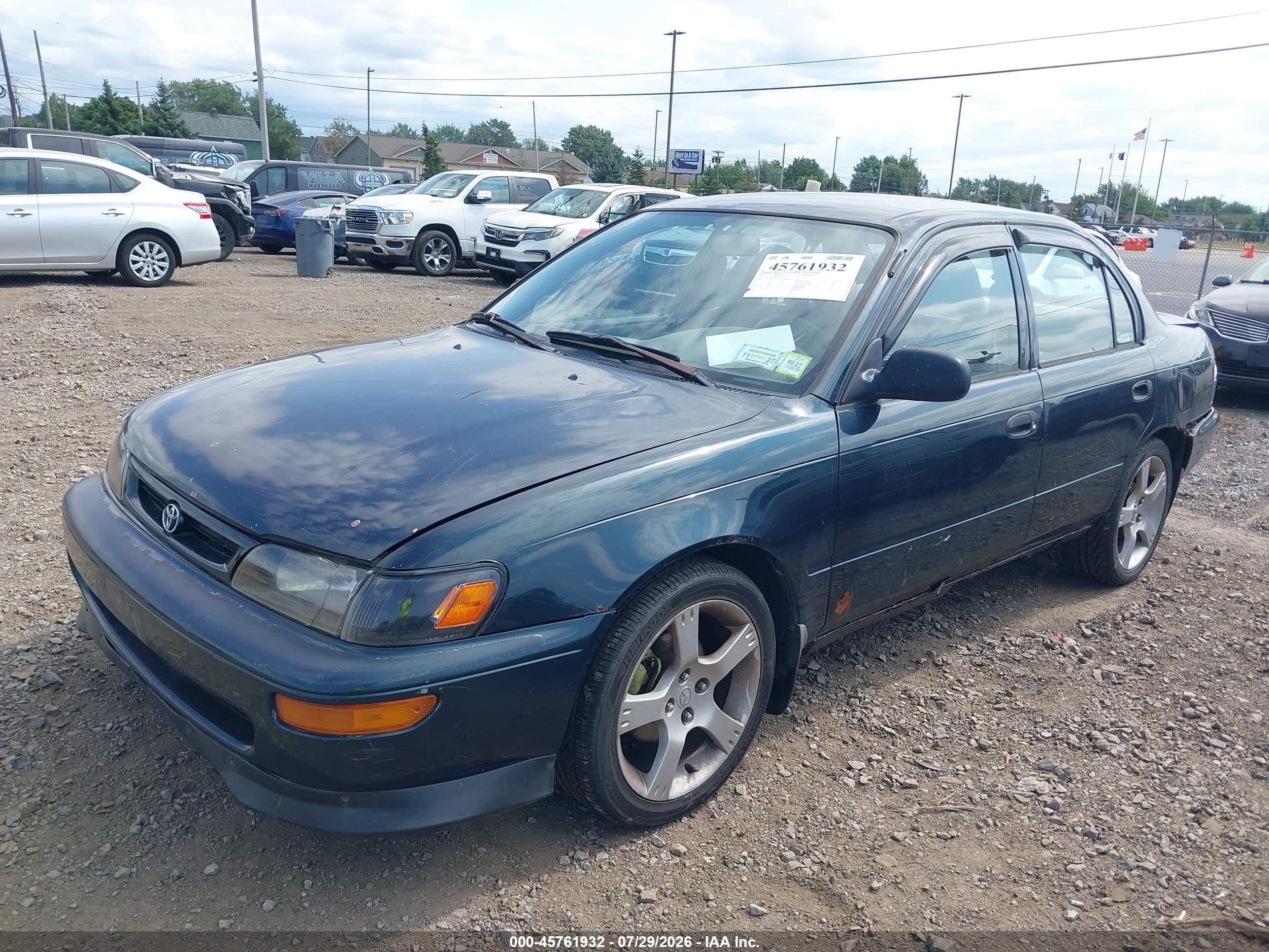 1997 Toyota Corolla Ce Green vin: 2T1BA02E9VC203965