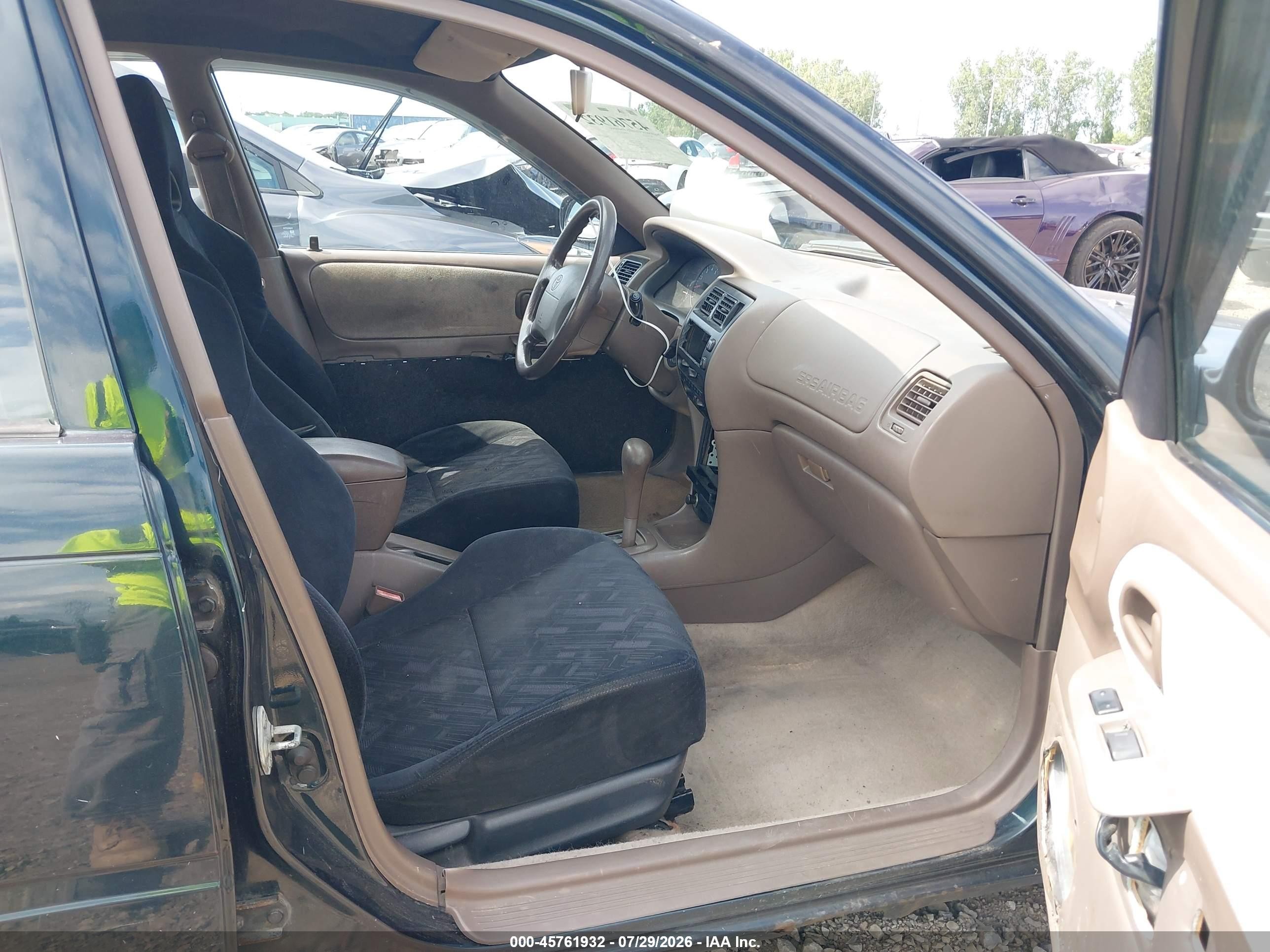 1997 Toyota Corolla Ce Green vin: 2T1BA02E9VC203965