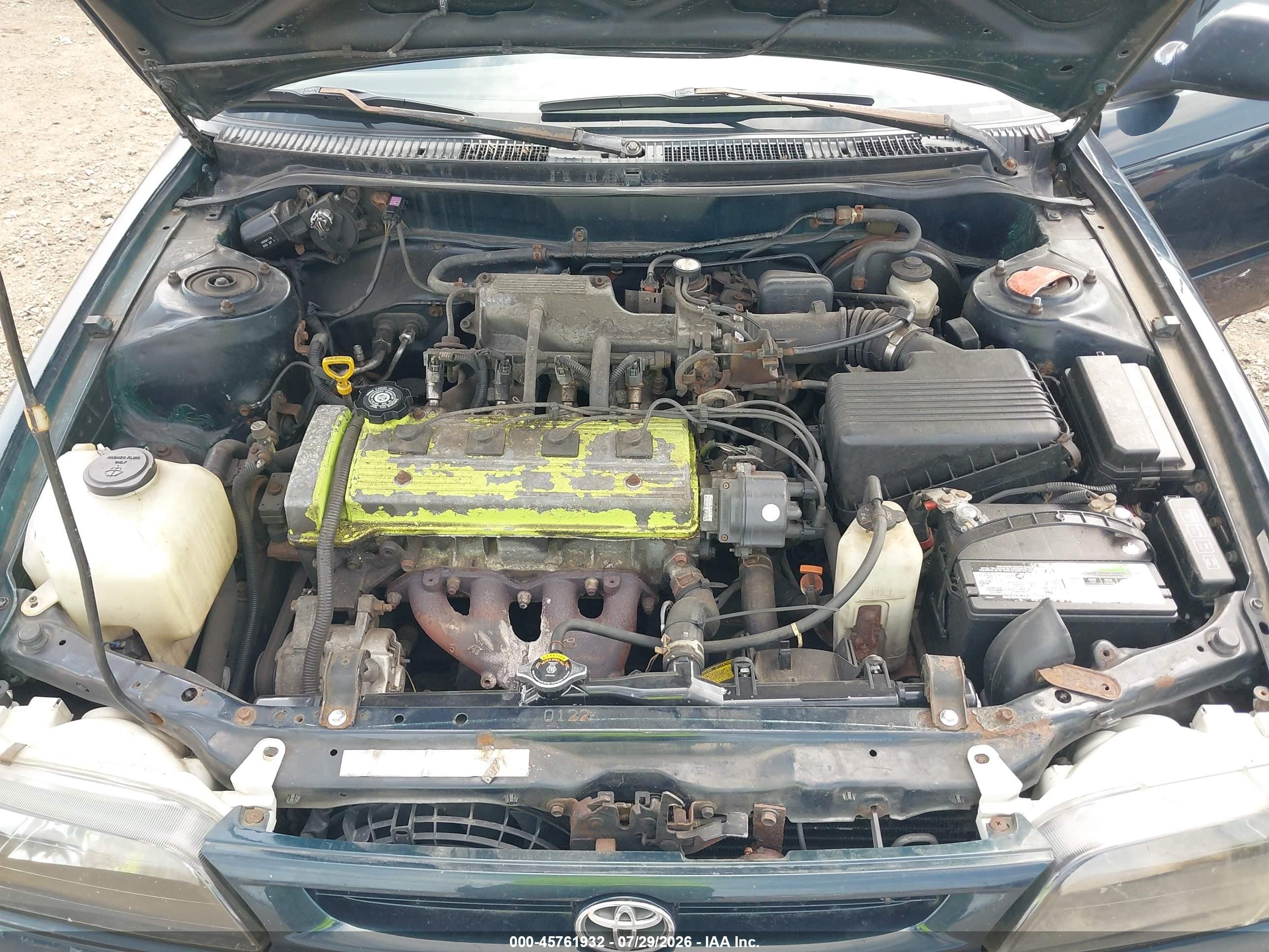 1997 Toyota Corolla Ce Green vin: 2T1BA02E9VC203965