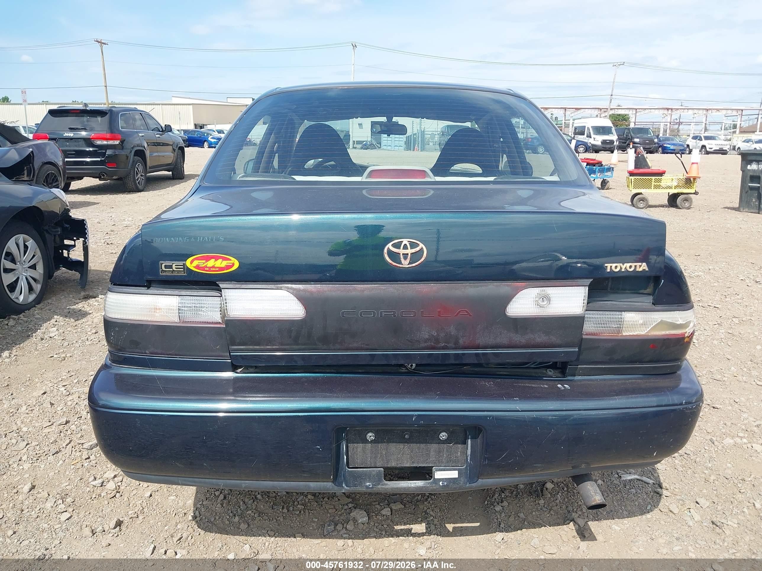 1997 Toyota Corolla Ce Green vin: 2T1BA02E9VC203965