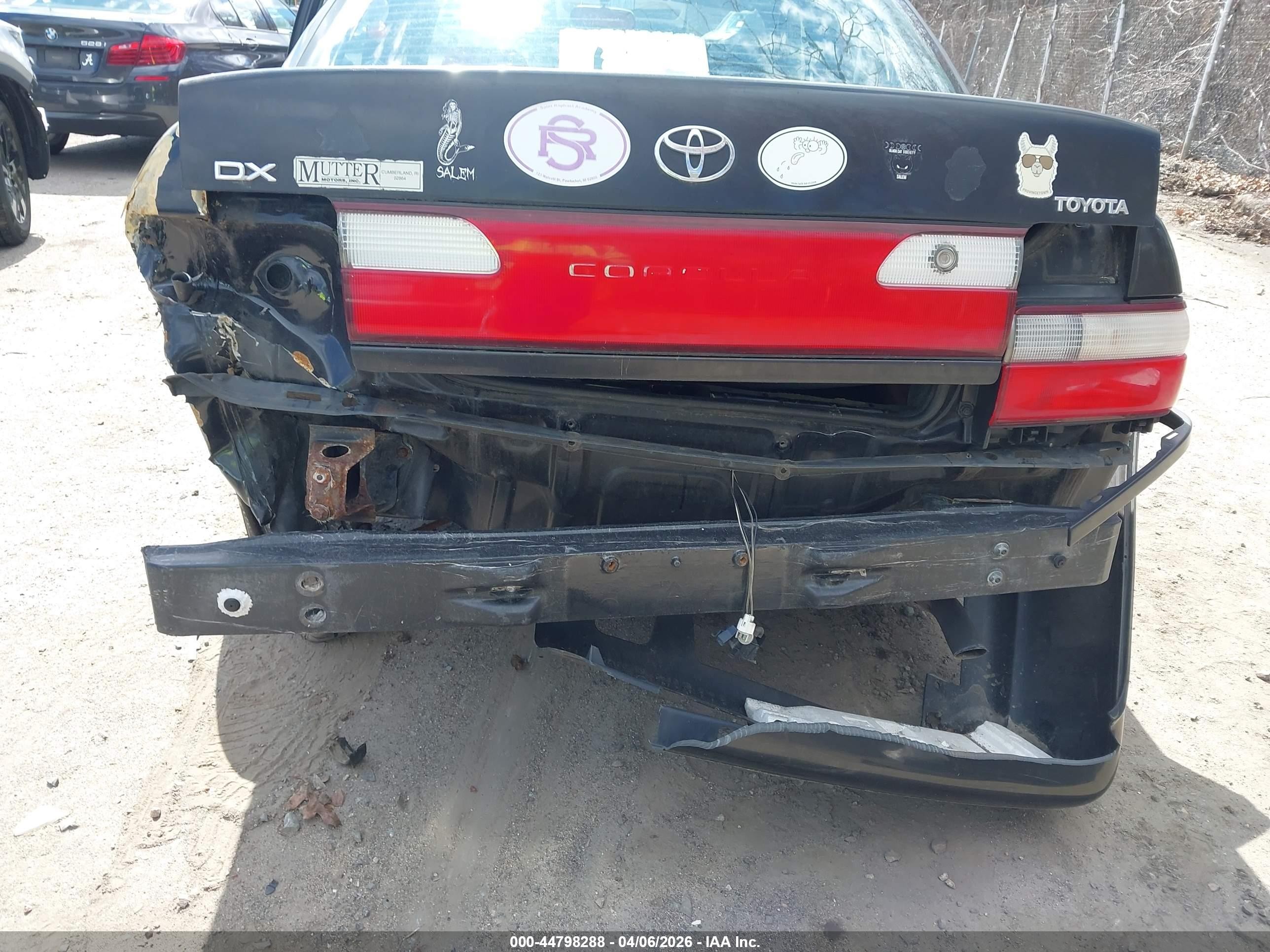 1996 Toyota Corolla Dx Black vin: 2T1BB02E1TC175251