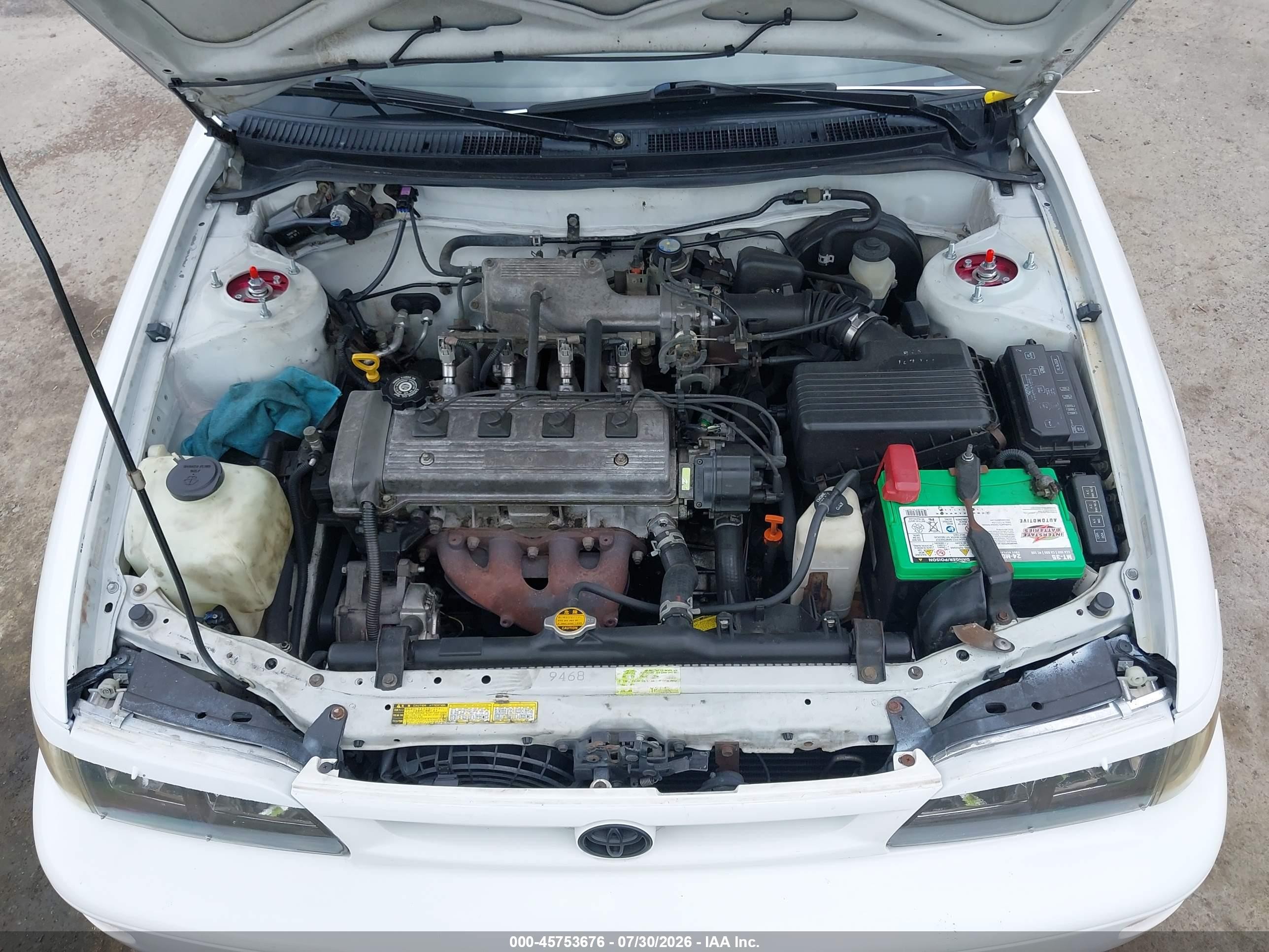 1997 Toyota Corolla Dx White vin: 2T1BB02E2VC201181