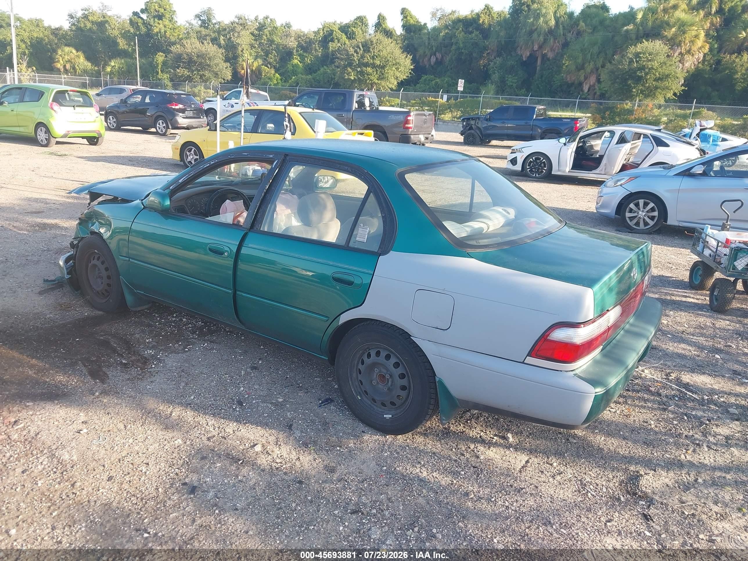1997 Toyota Corolla Dx Зеленый vin: 2T1BB02E5VC181704