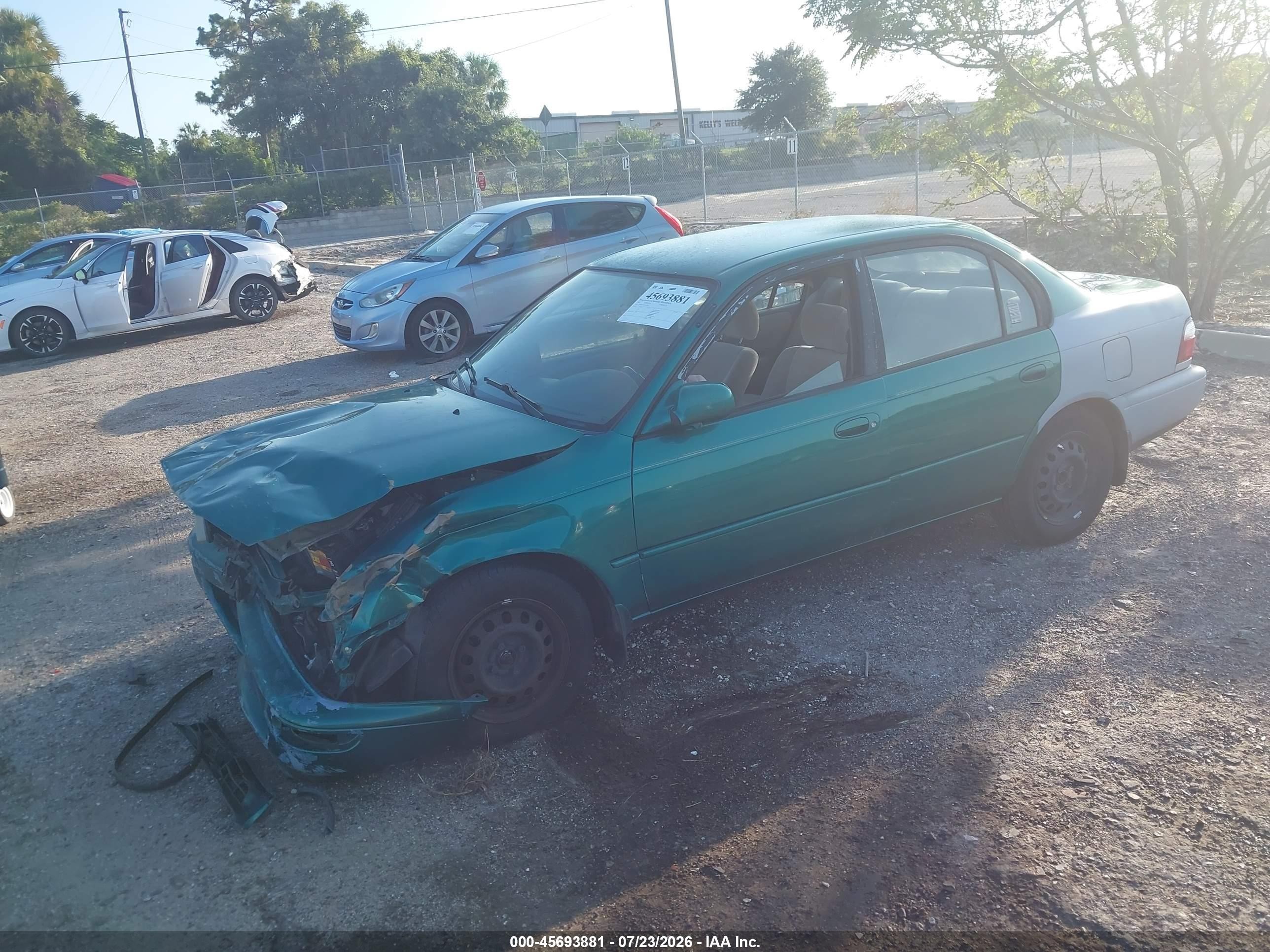 1997 Toyota Corolla Dx Зеленый vin: 2T1BB02E5VC181704