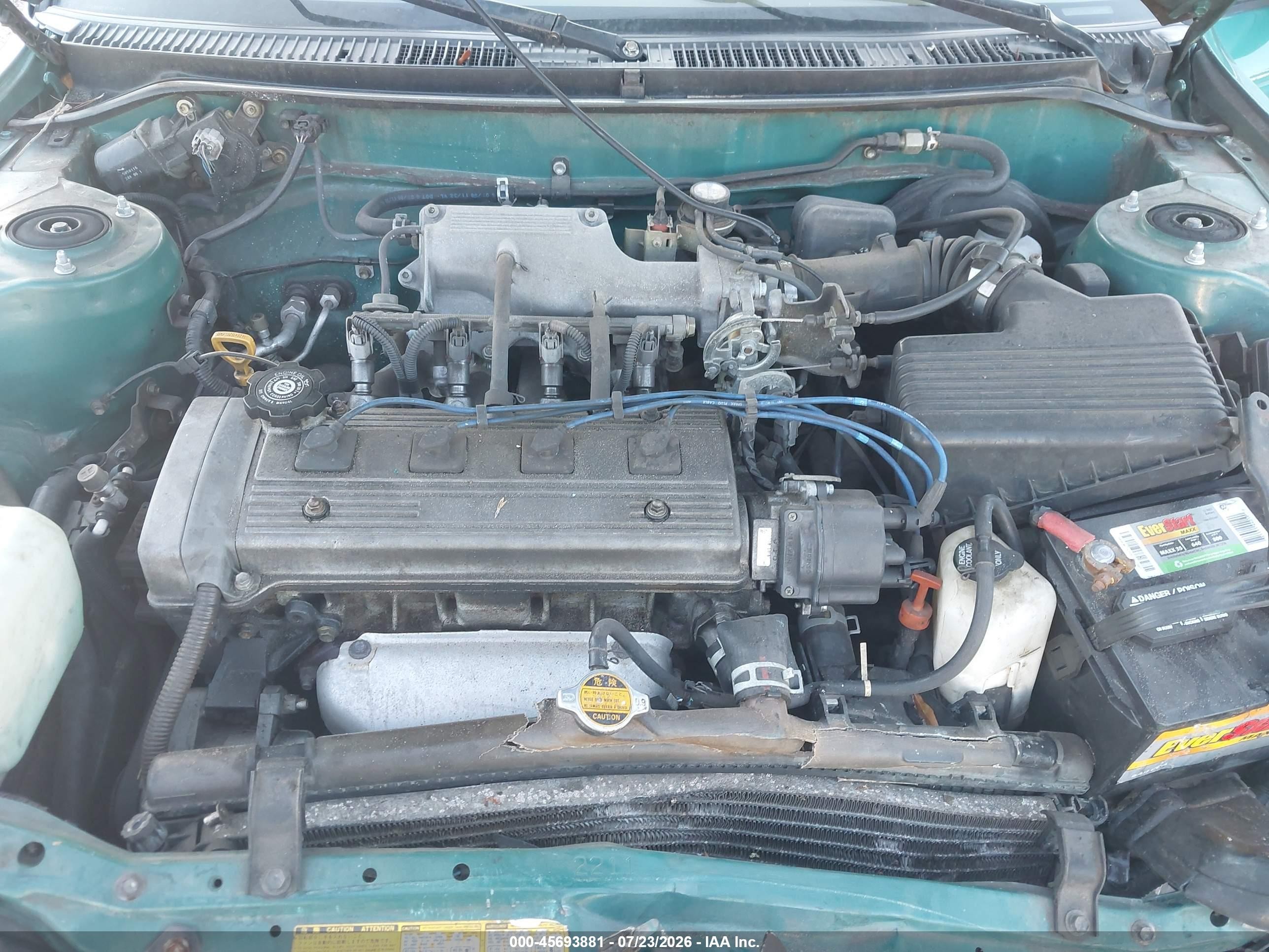 1997 Toyota Corolla Dx Зеленый vin: 2T1BB02E5VC181704