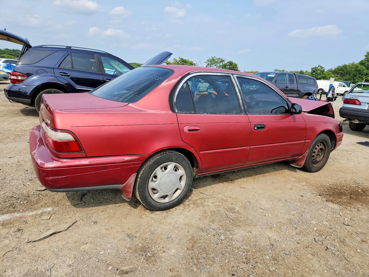 1996 Toyota Corolla Dx Red vin: 2T1BB02E9TC157290
