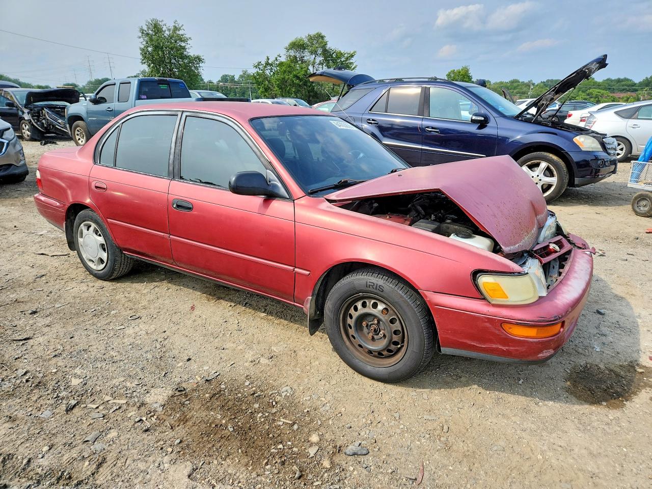 1996 Toyota Corolla Dx Red vin: 2T1BB02E9TC157290