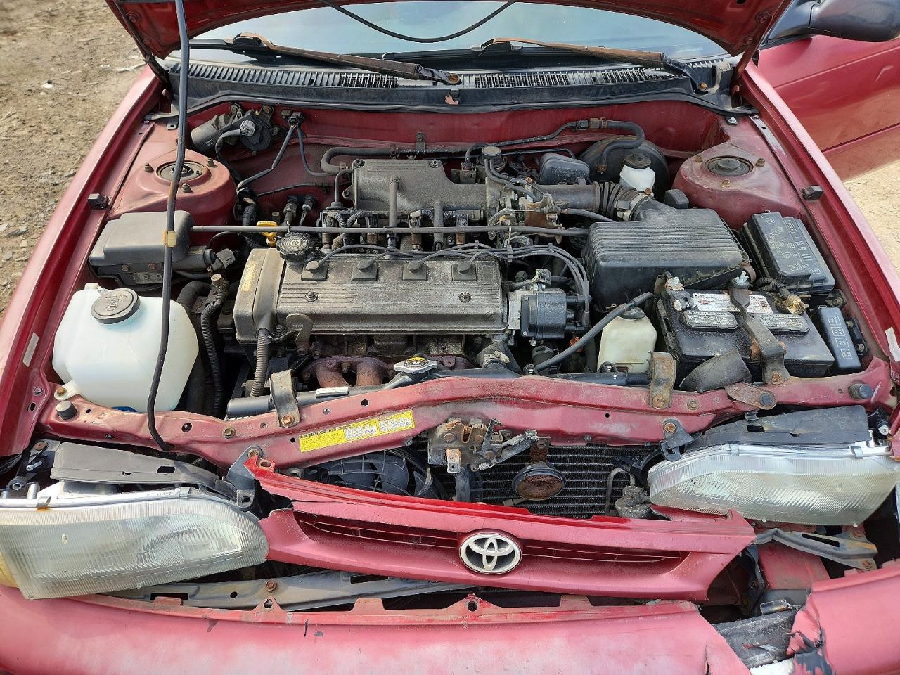 1996 Toyota Corolla Dx Red vin: 2T1BB02E9TC157290