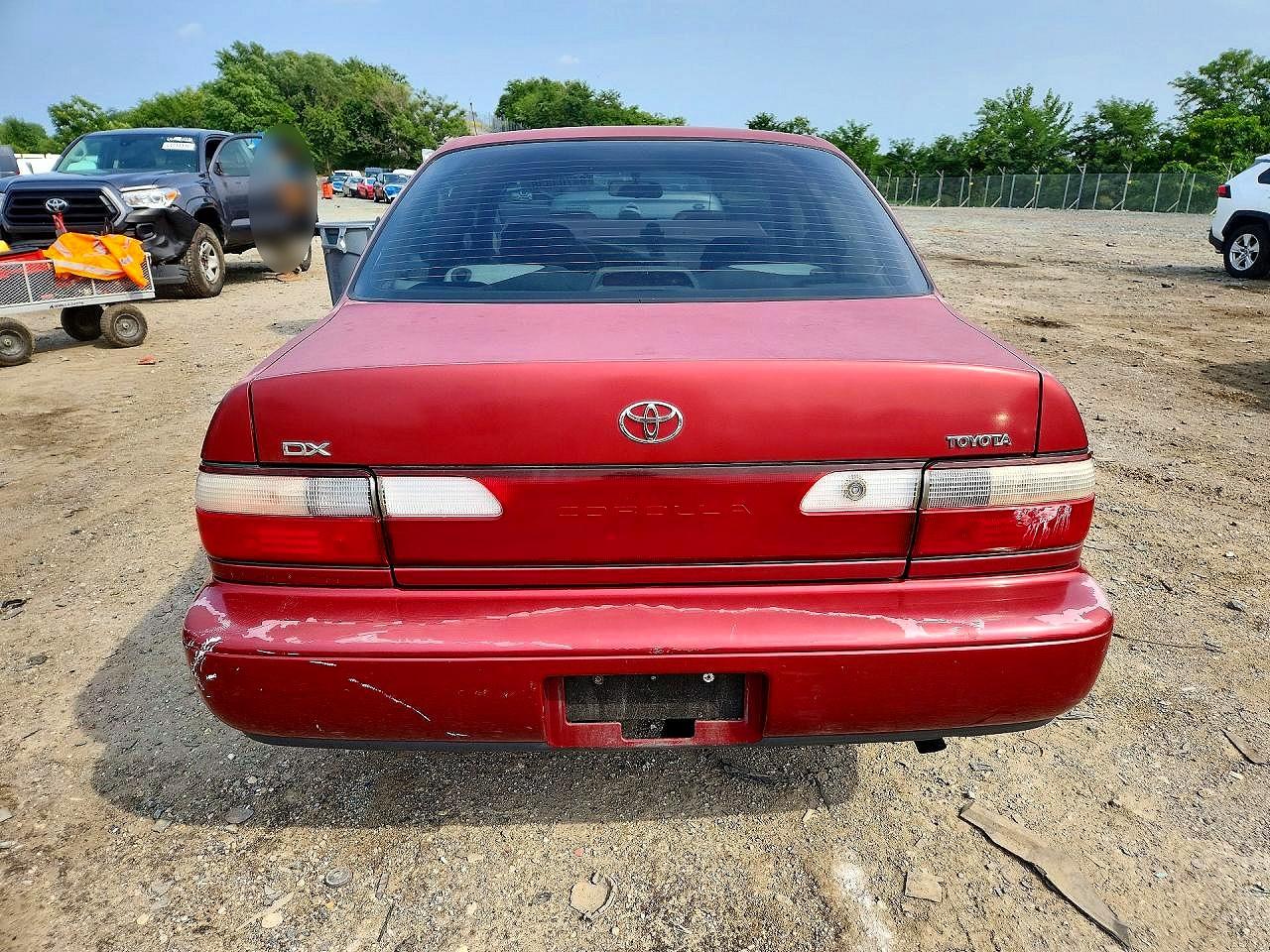 1996 Toyota Corolla Dx Red vin: 2T1BB02E9TC157290