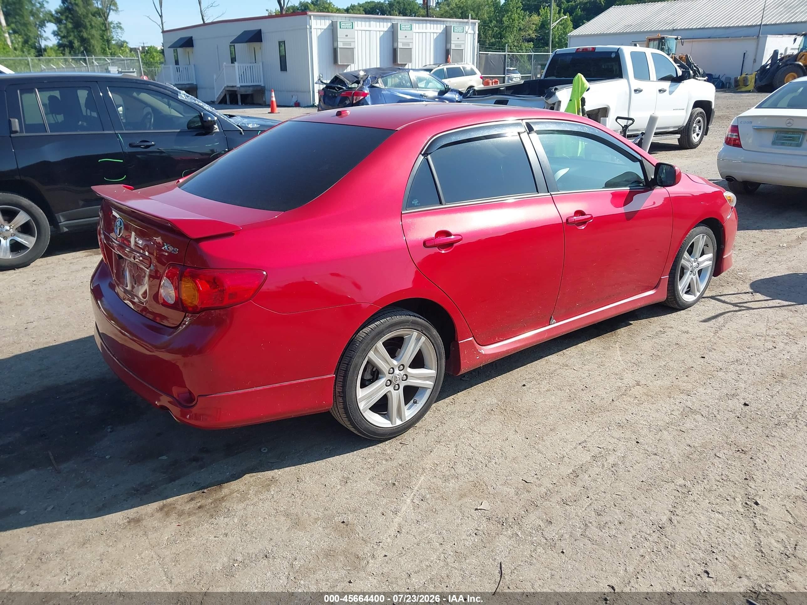 2009 Toyota Corolla Xrs Красный vin: 2T1BE40E69C001136