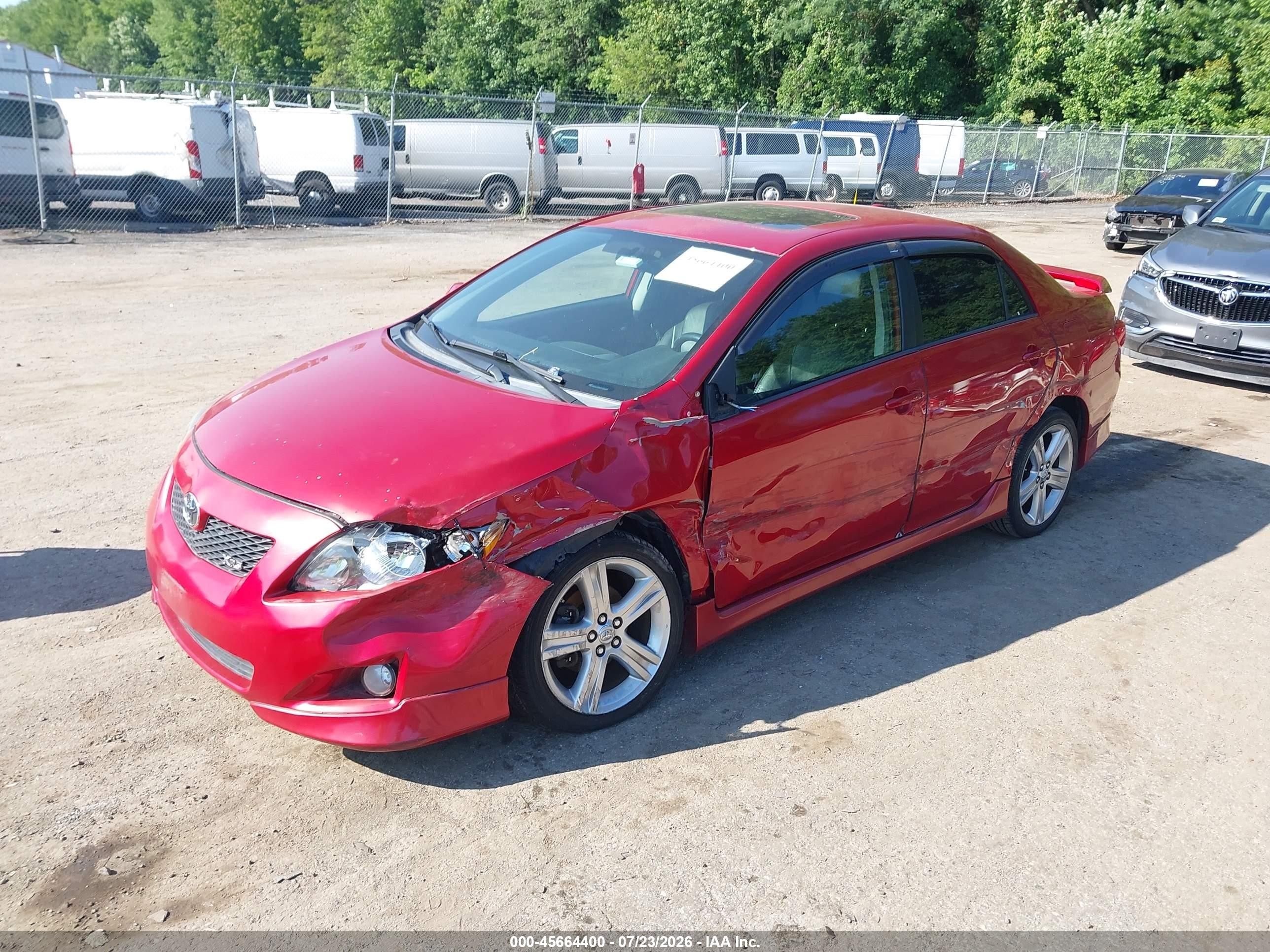 2009 Toyota Corolla Xrs Красный vin: 2T1BE40E69C001136