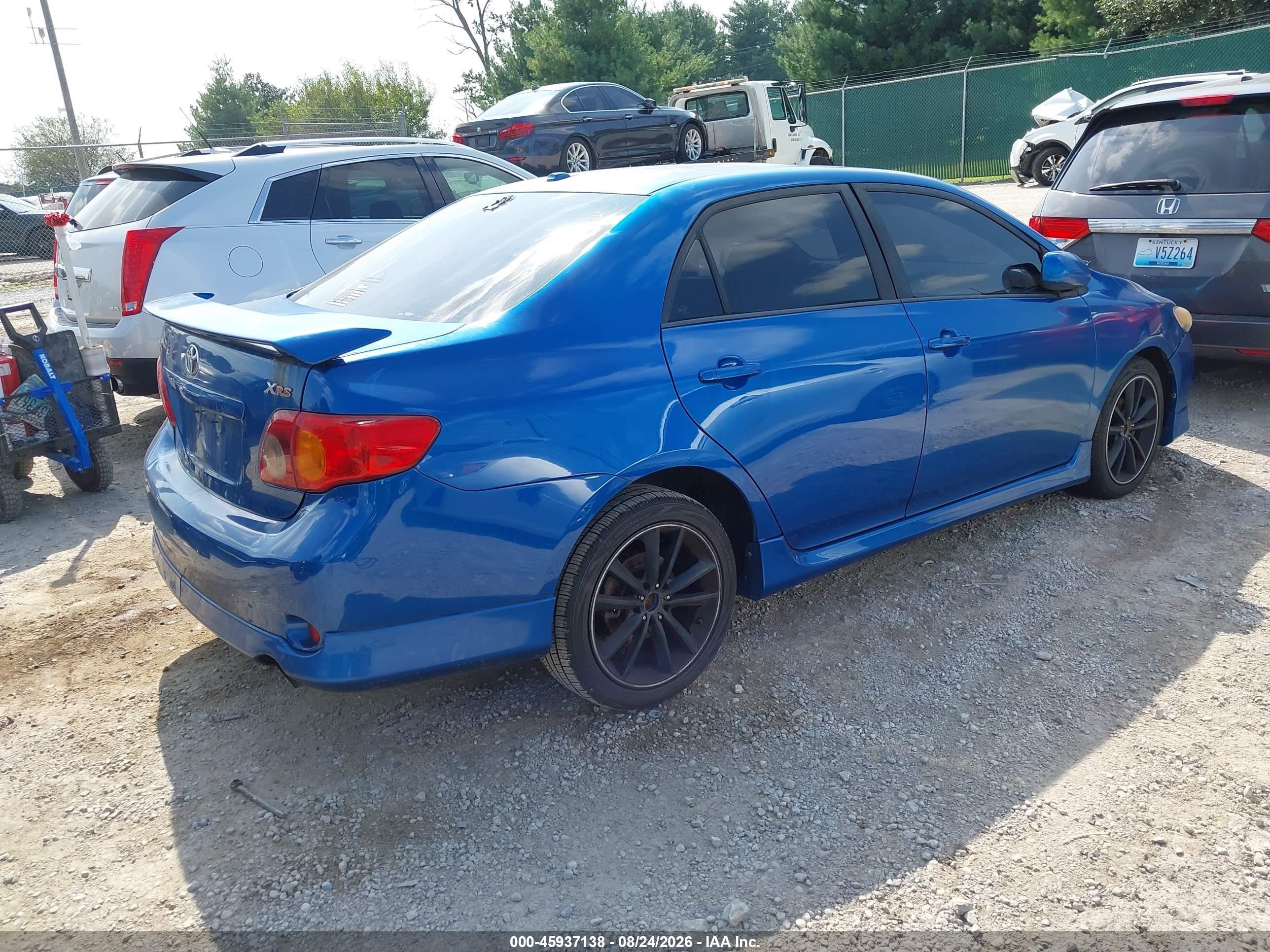 2009 Toyota Corolla Xrs Blue vin: 2T1BE40E89C025678