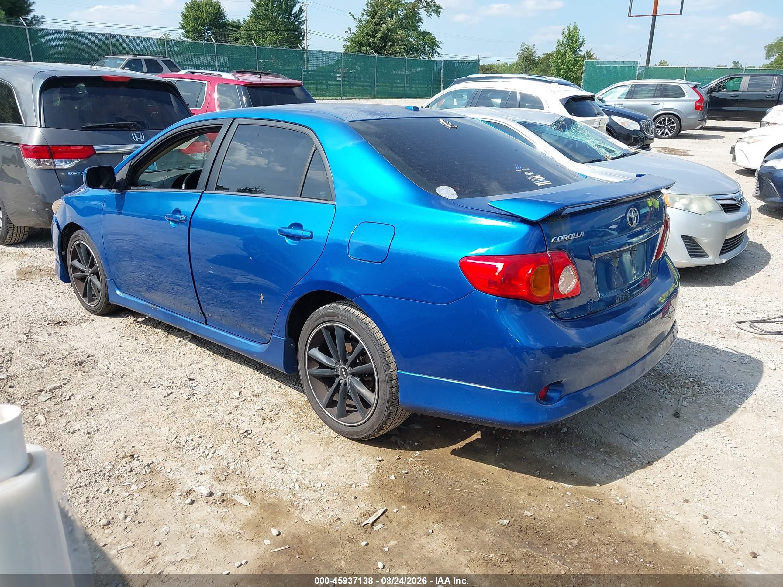 2009 Toyota Corolla Xrs Blue vin: 2T1BE40E89C025678