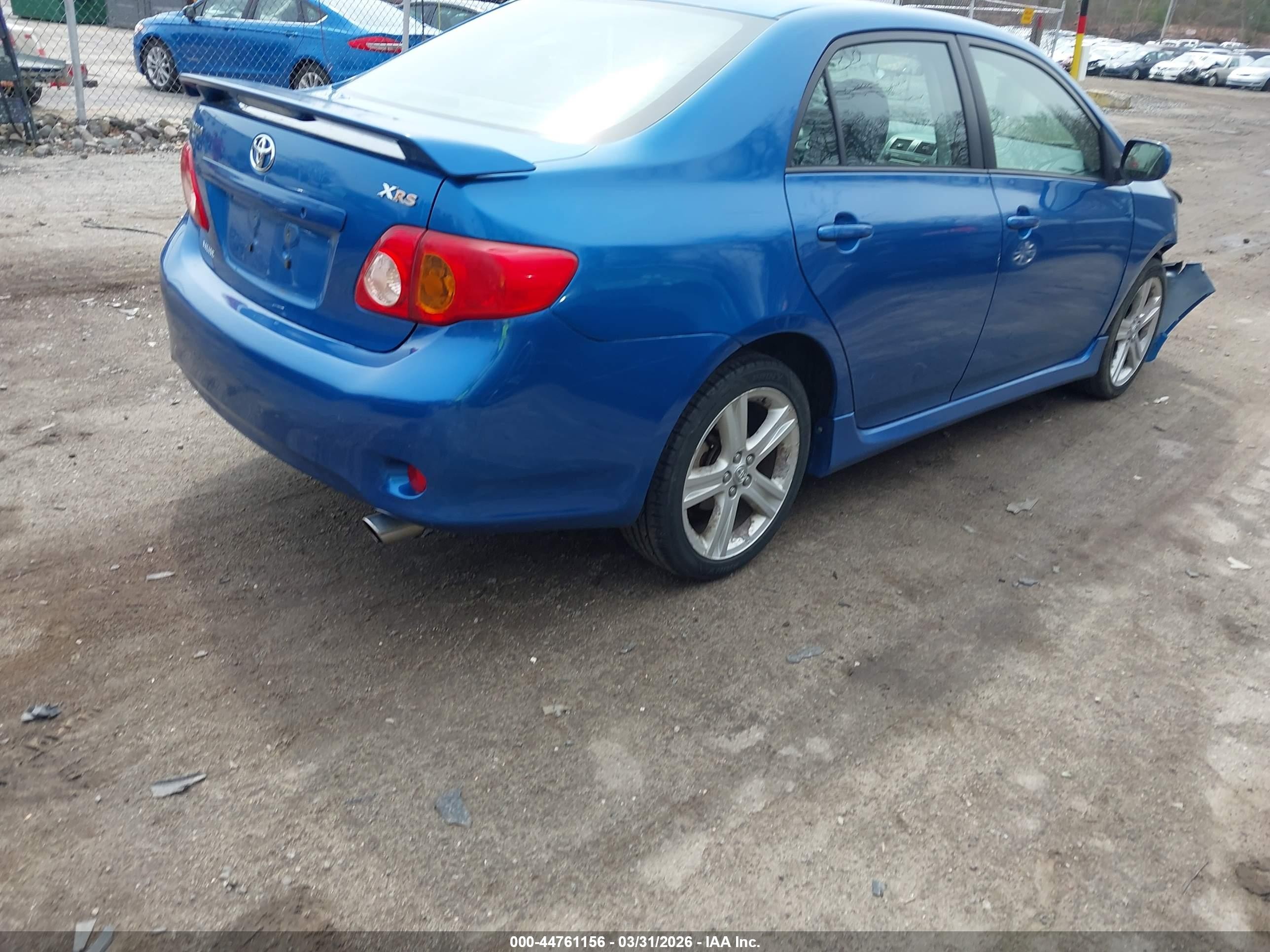 2009 Toyota Corolla Xrs Blue vin: 2T1BE40EX9C027691