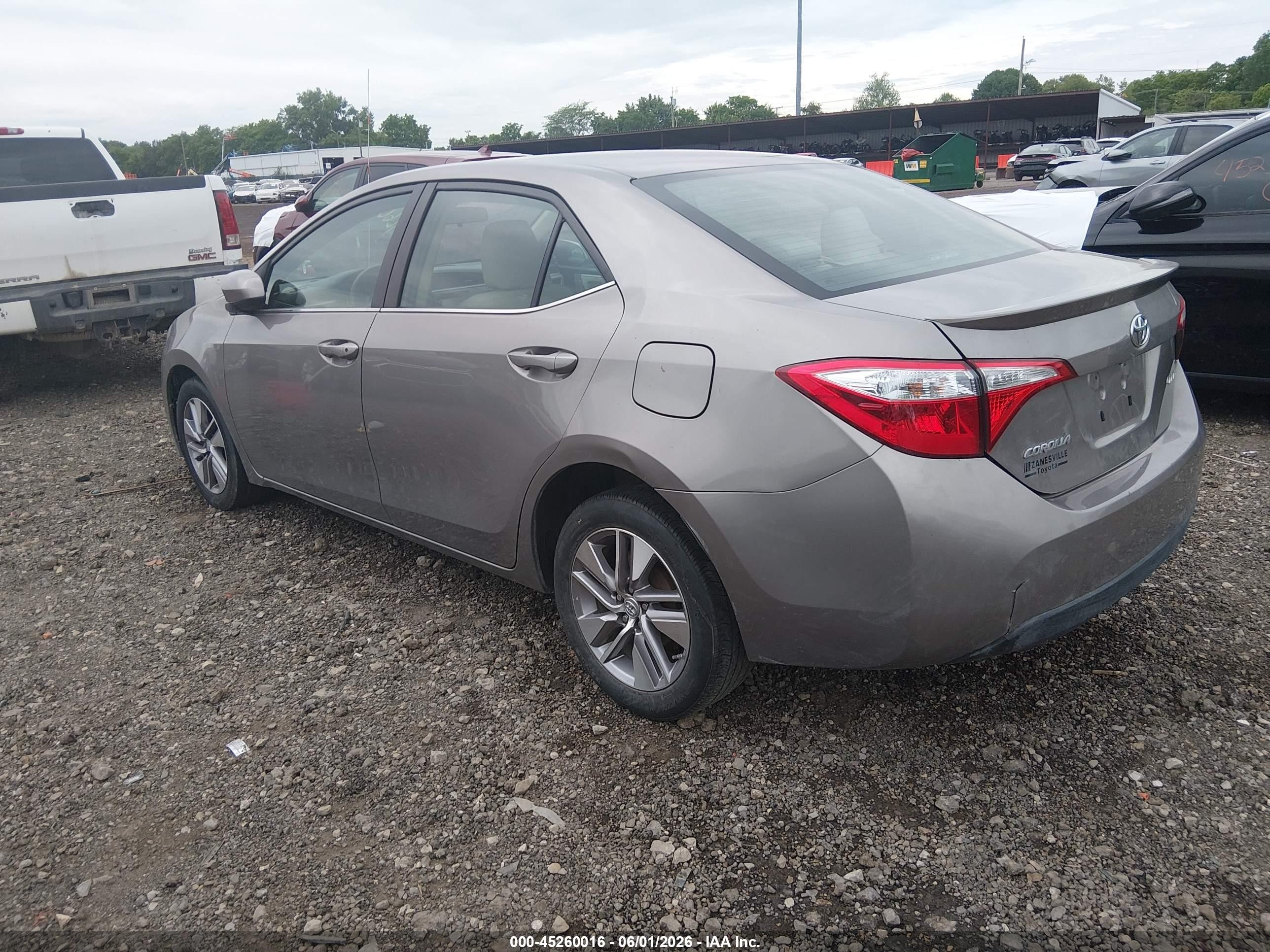2014 Toyota Corolla Le Eco Plus Желто-коричневый vin: 2T1BPRHE0EC217263
