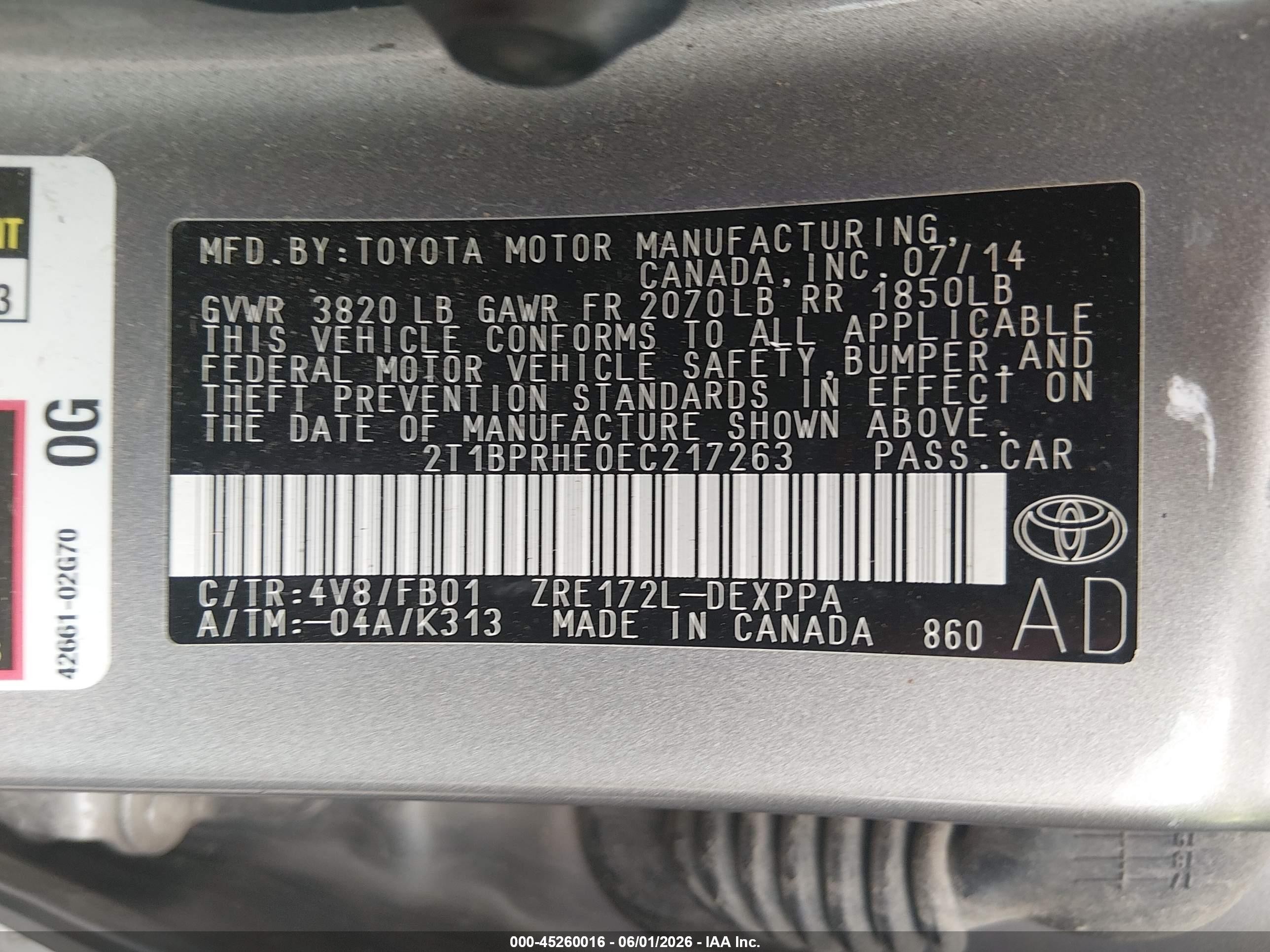 2014 Toyota Corolla Le Eco Plus Желто-коричневый vin: 2T1BPRHE0EC217263