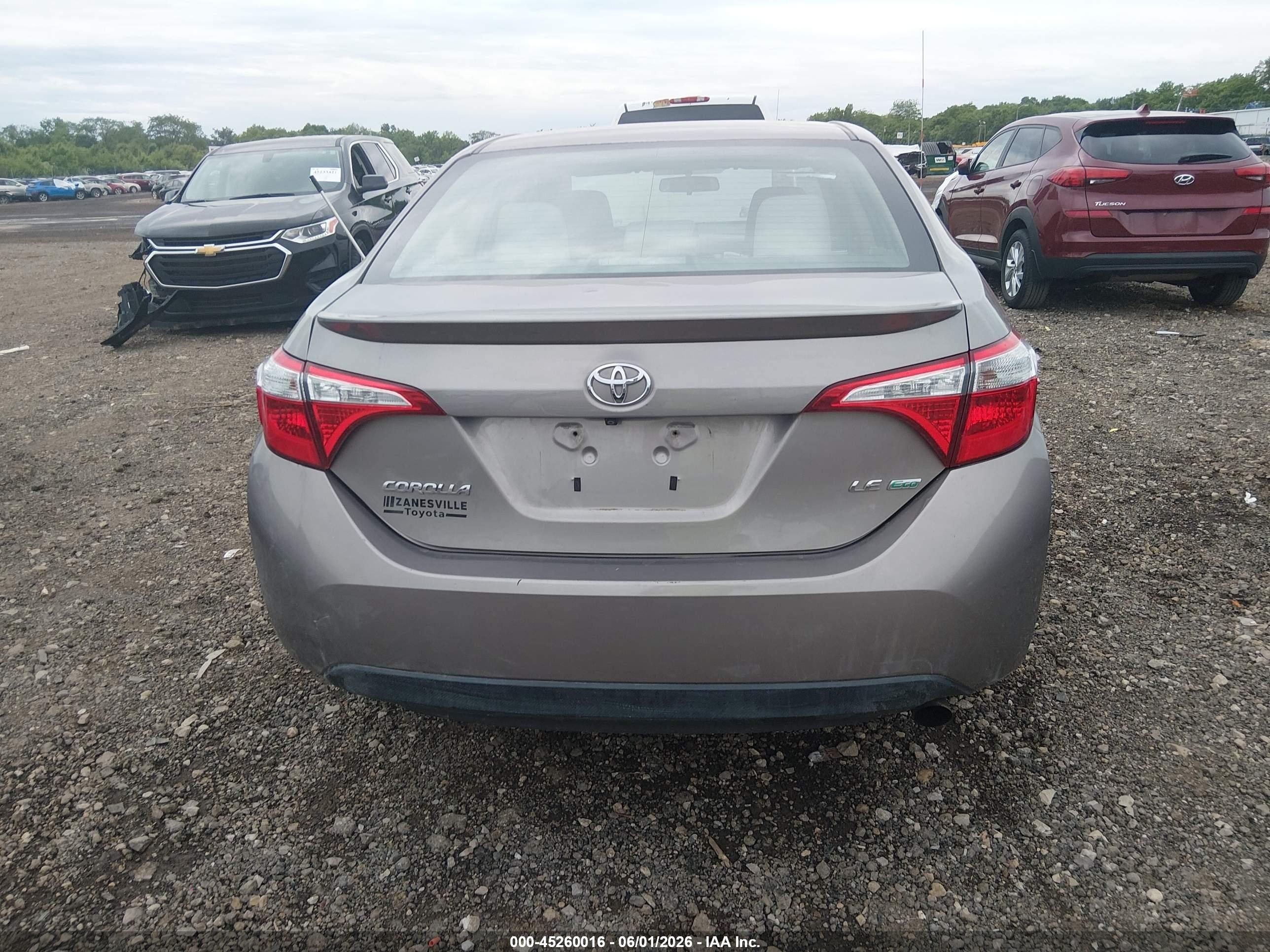 2014 Toyota Corolla Le Eco Plus Желто-коричневый vin: 2T1BPRHE0EC217263