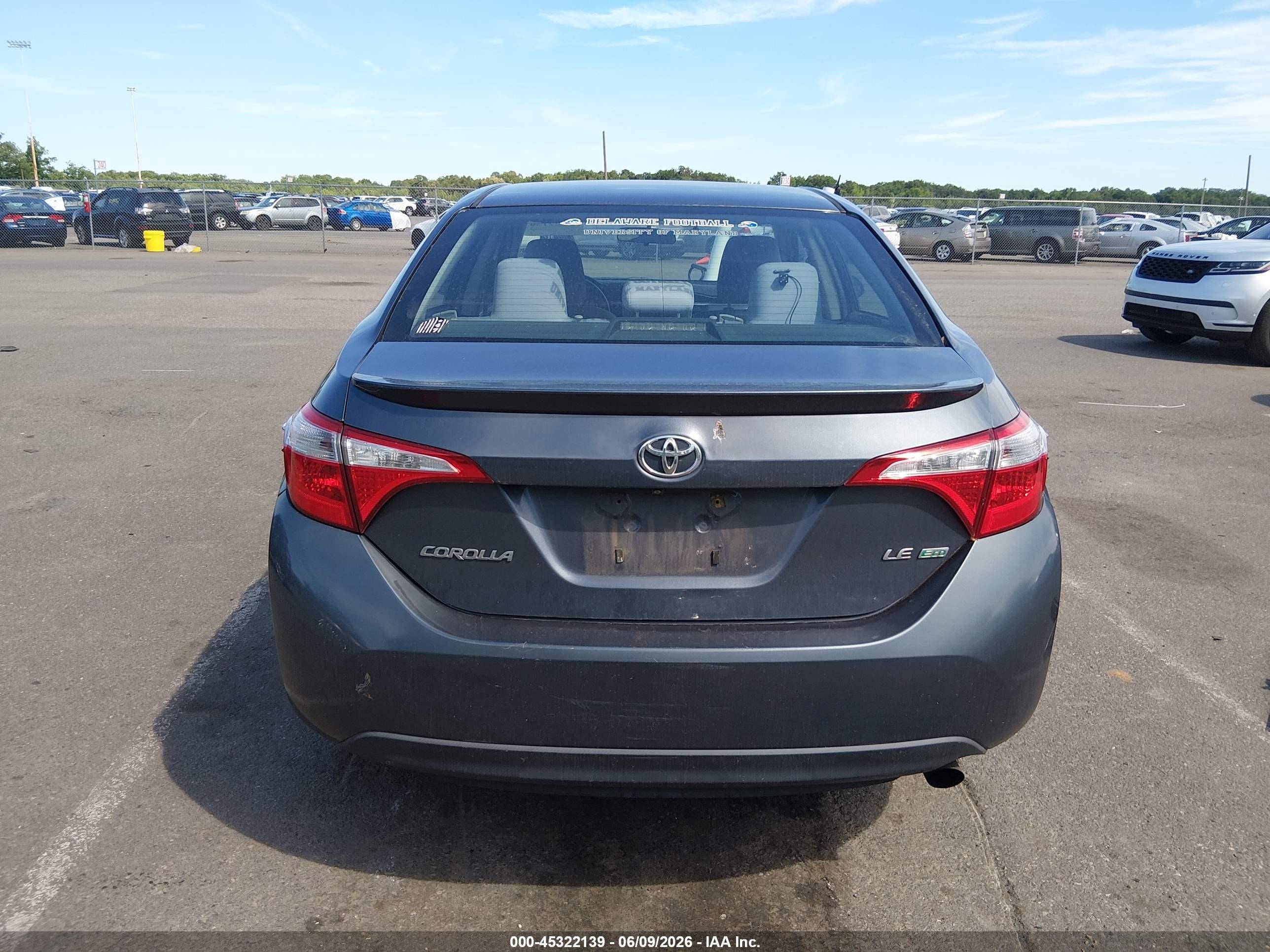 2014 Toyota Corolla Le Eco Plus Gray vin: 2T1BPRHE2EC080262