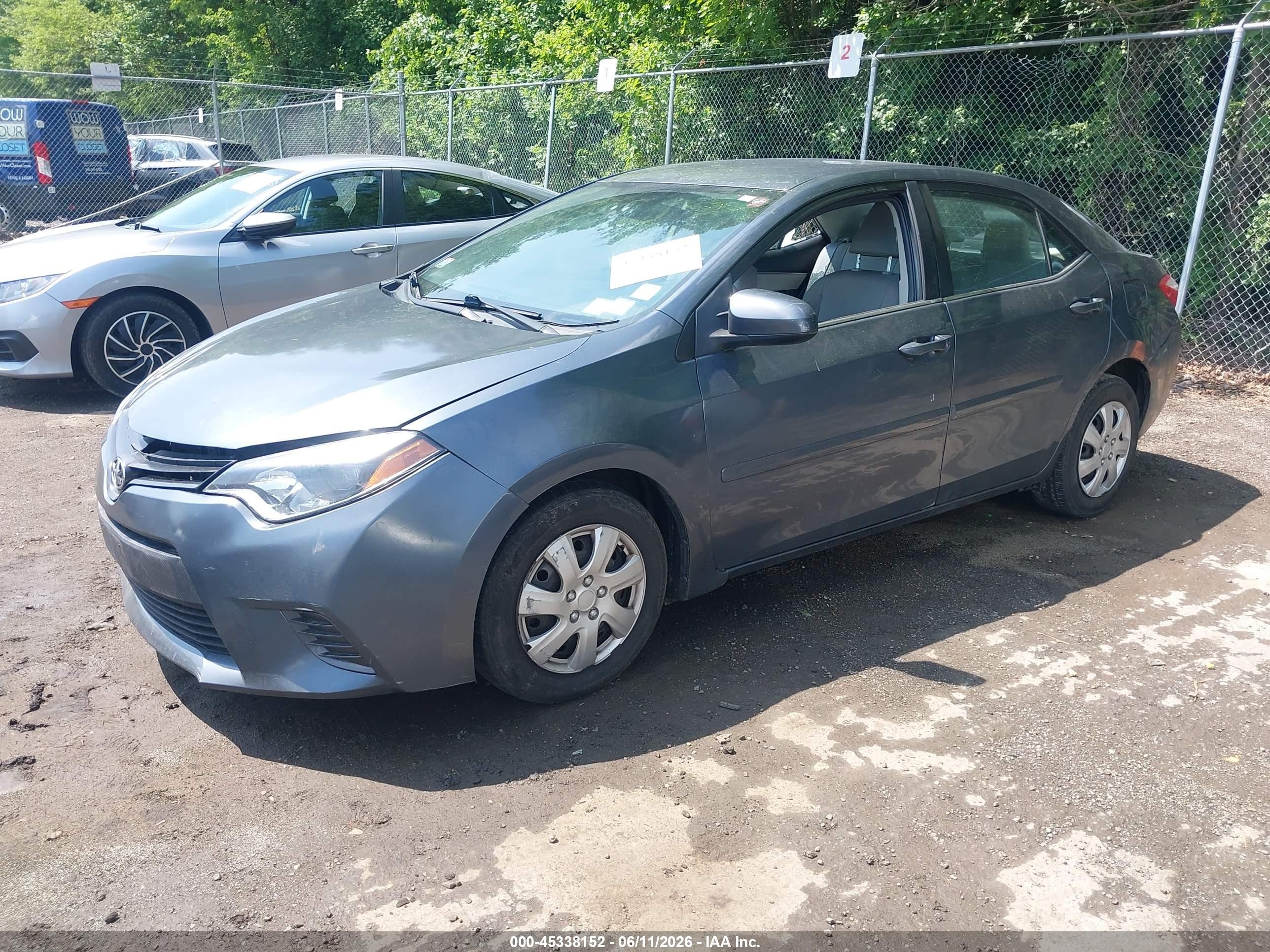 2014 Toyota Corolla Le Eco Plus Blue vin: 2T1BPRHE3EC093117