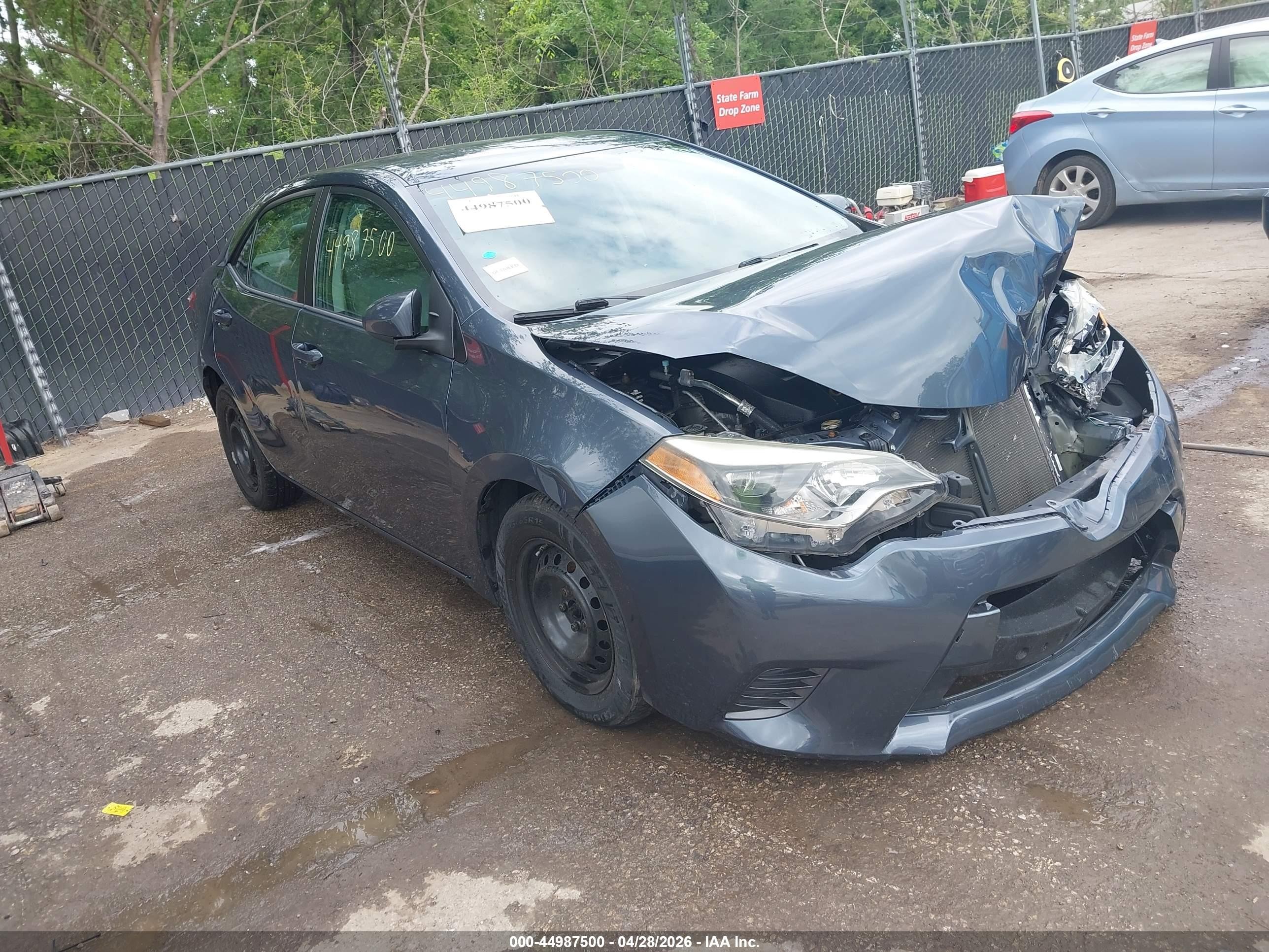 2015 Toyota Corolla Le Eco Gray vin: 2T1BPRHE3FC291066