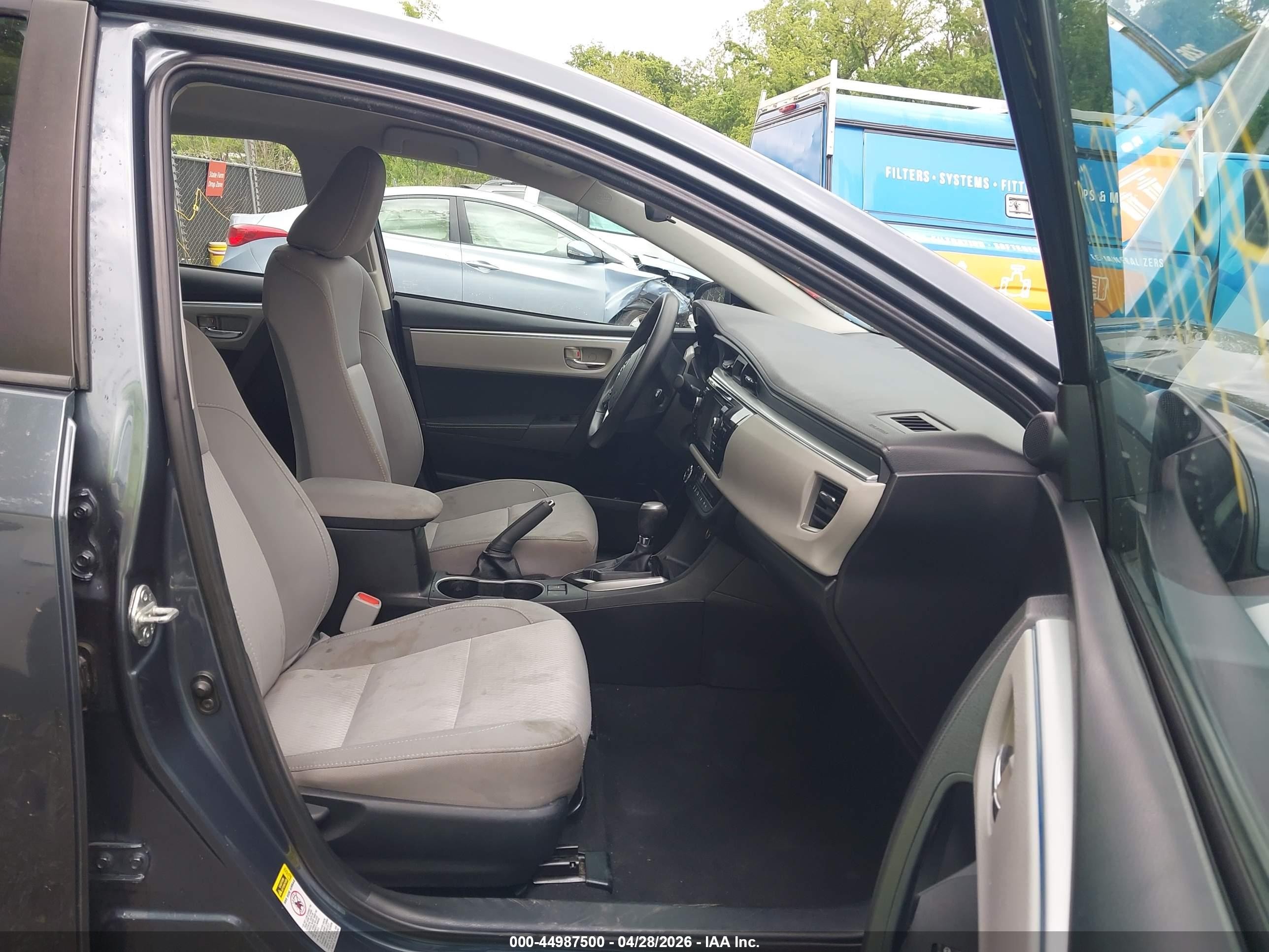 2015 Toyota Corolla Le Eco Gray vin: 2T1BPRHE3FC291066