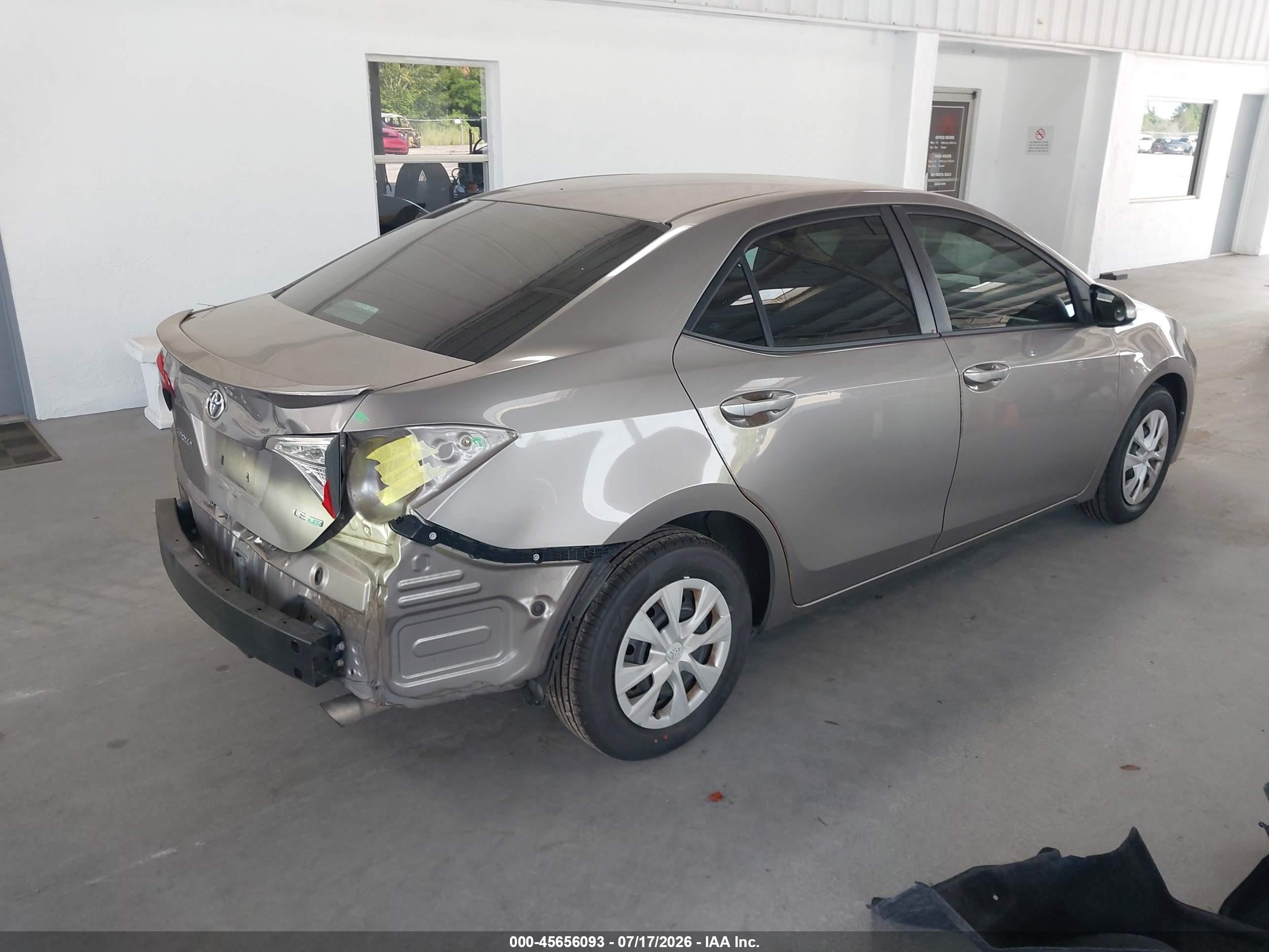 2015 Toyota Corolla Le Eco Beige vin: 2T1BPRHE4FC289746
