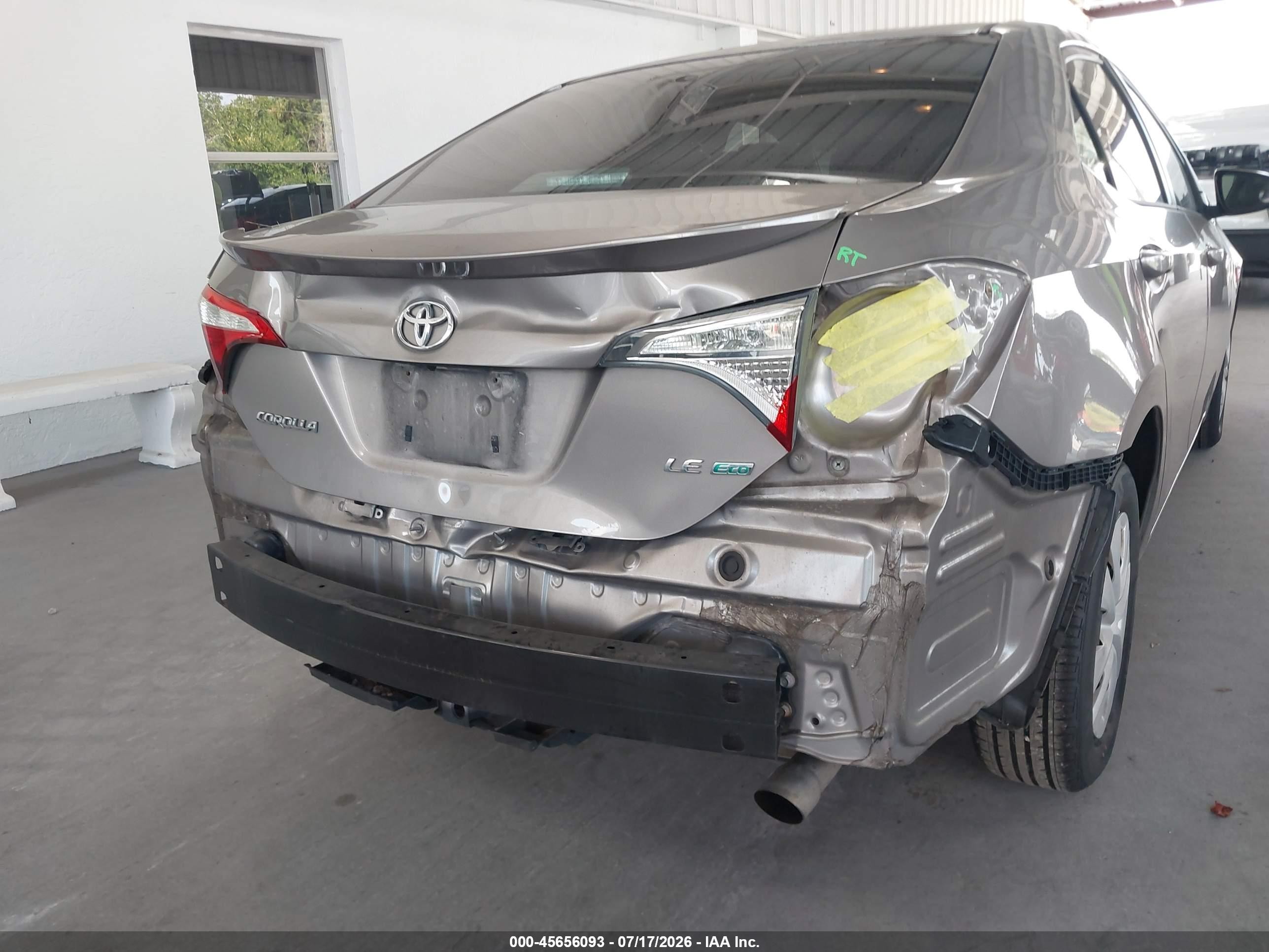 2015 Toyota Corolla Le Eco Beige vin: 2T1BPRHE4FC289746