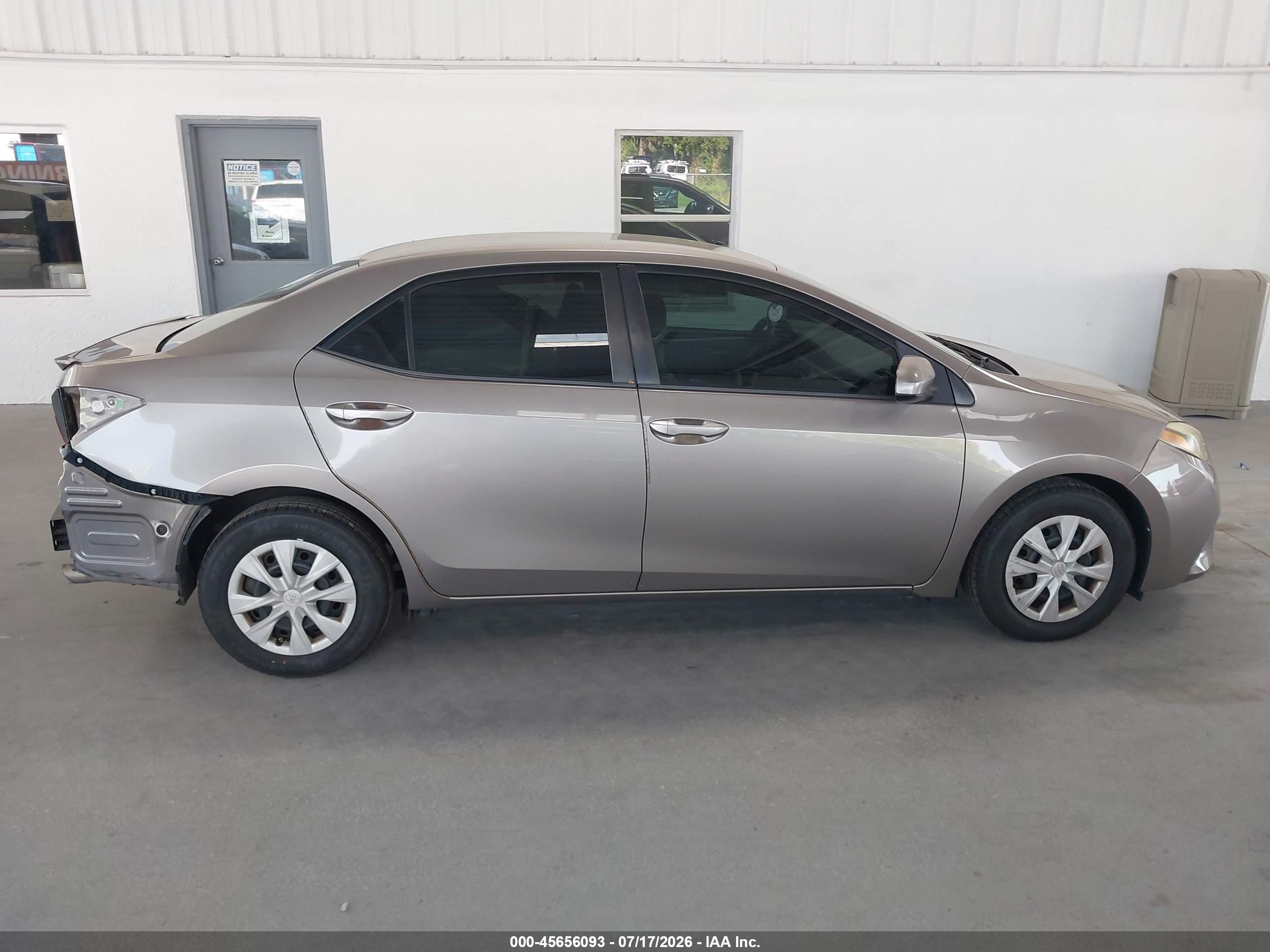 2015 Toyota Corolla Le Eco Beige vin: 2T1BPRHE4FC289746