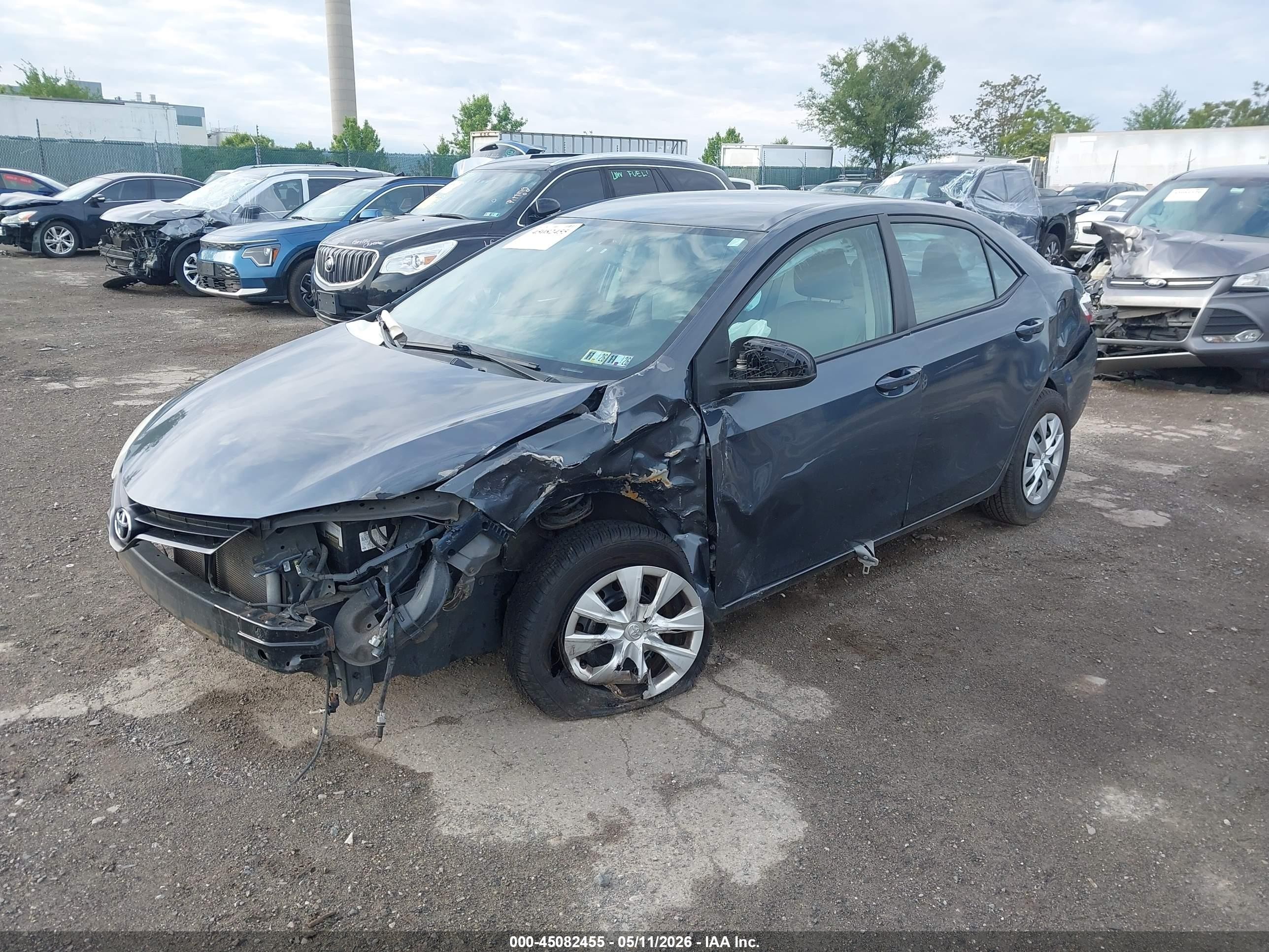 2014 Toyota Corolla Le Eco Gray vin: 2T1BPRHE5EC073709