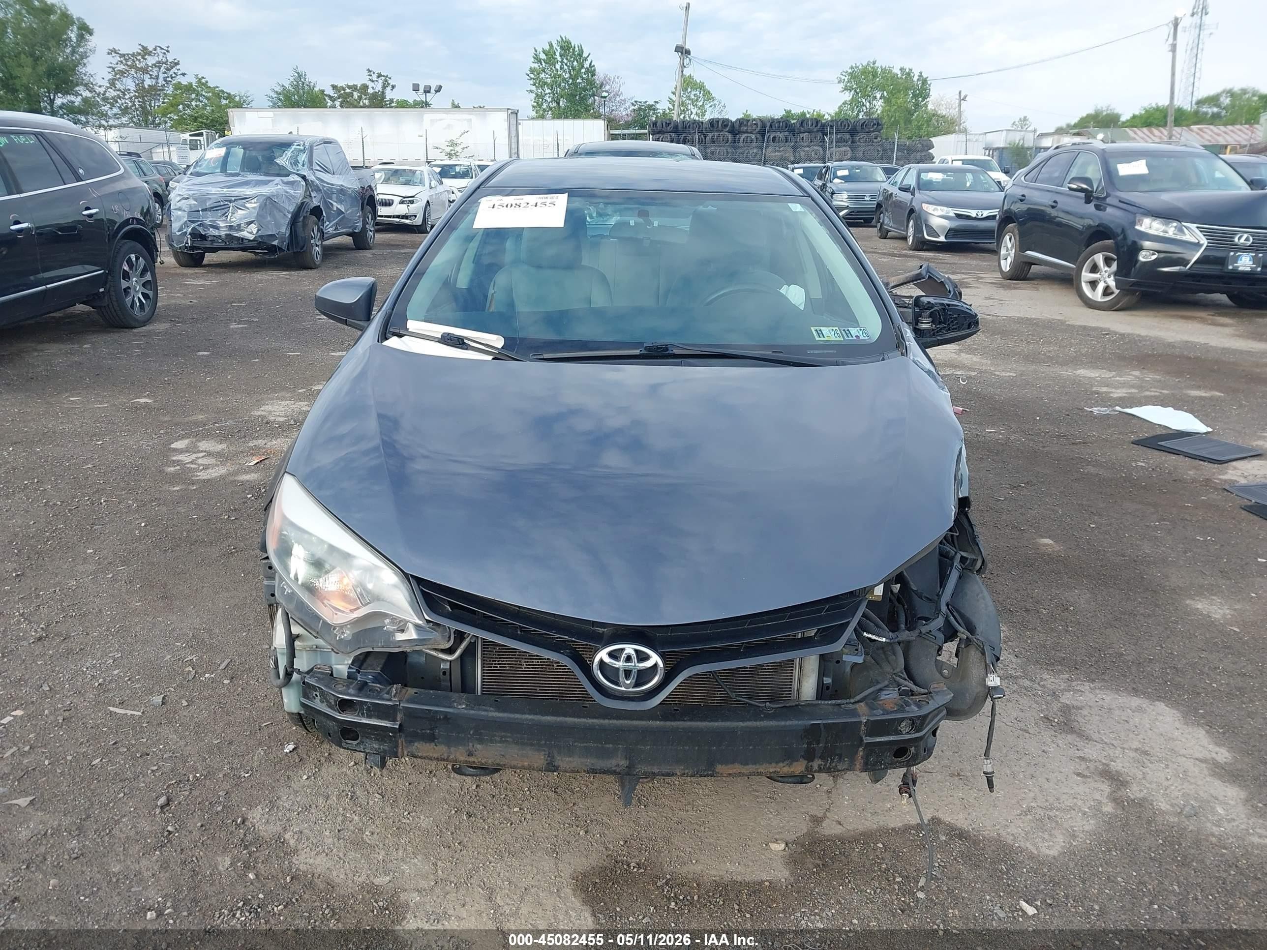 2014 Toyota Corolla Le Eco Gray vin: 2T1BPRHE5EC073709