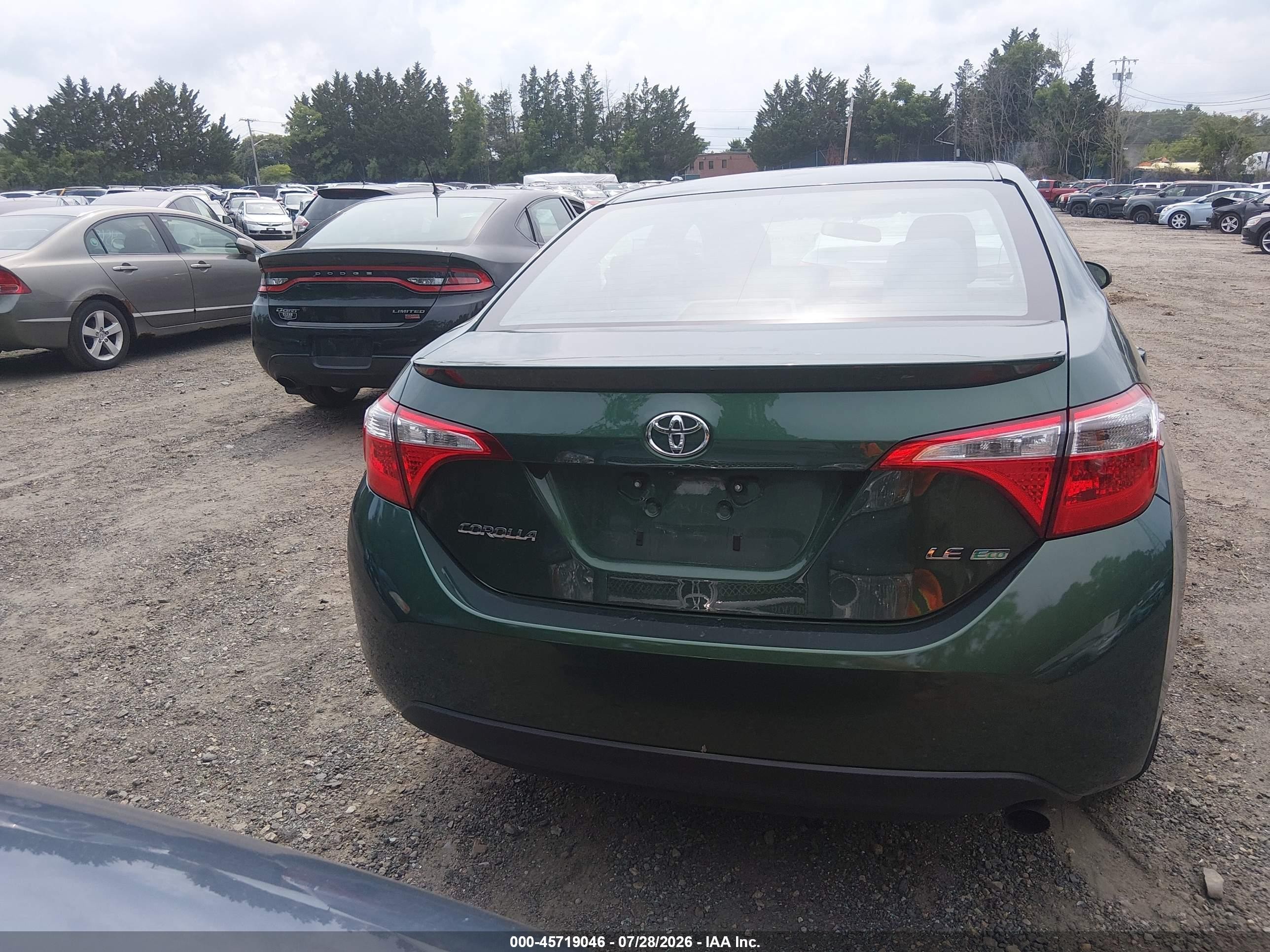 2014 Toyota Corolla Le Eco Green vin: 2T1BPRHE6EC149003