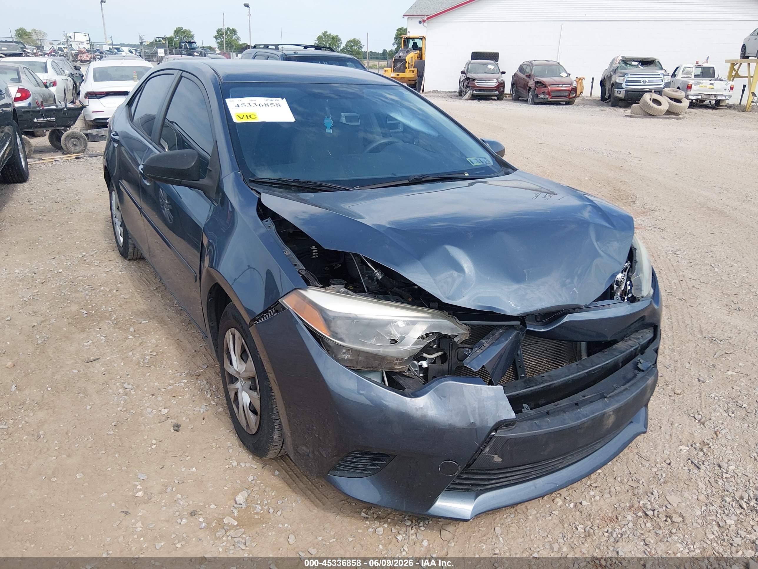 2014 Toyota Corolla Le Eco Blue vin: 2T1BPRHE6EC186455