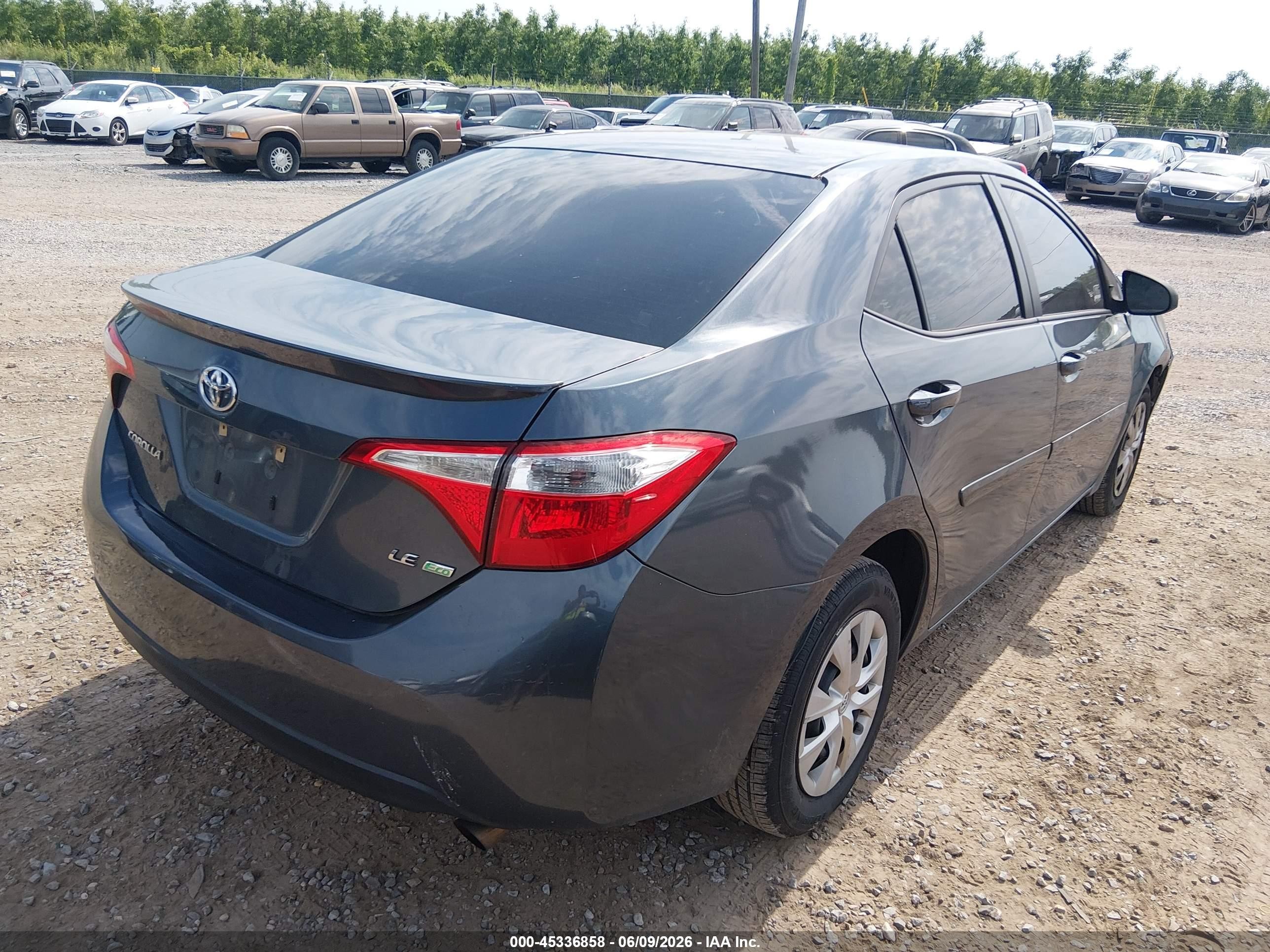2014 Toyota Corolla Le Eco Blue vin: 2T1BPRHE6EC186455