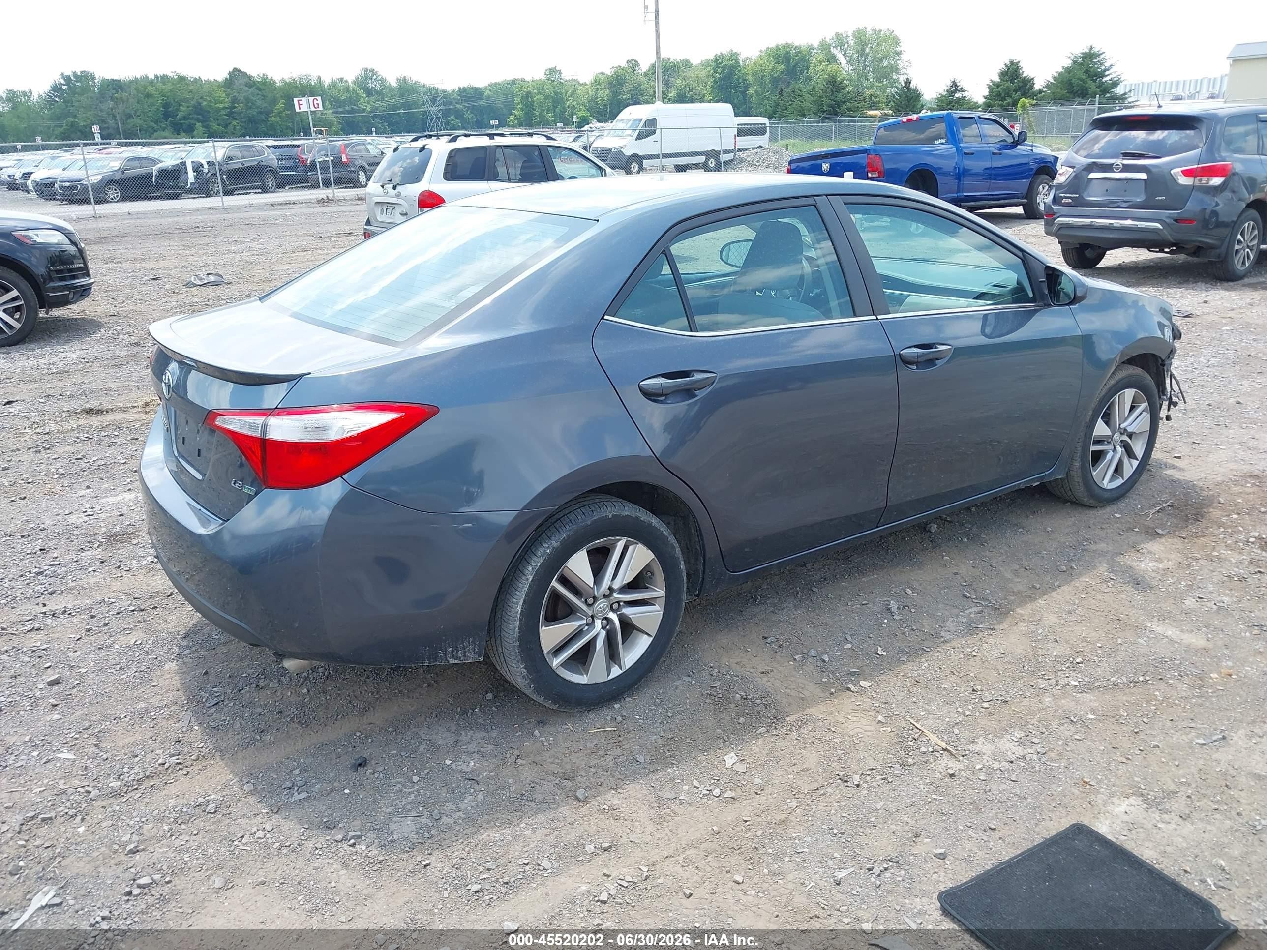 2014 Toyota Corolla Le Eco Plus Blue vin: 2T1BPRHE6EC223729