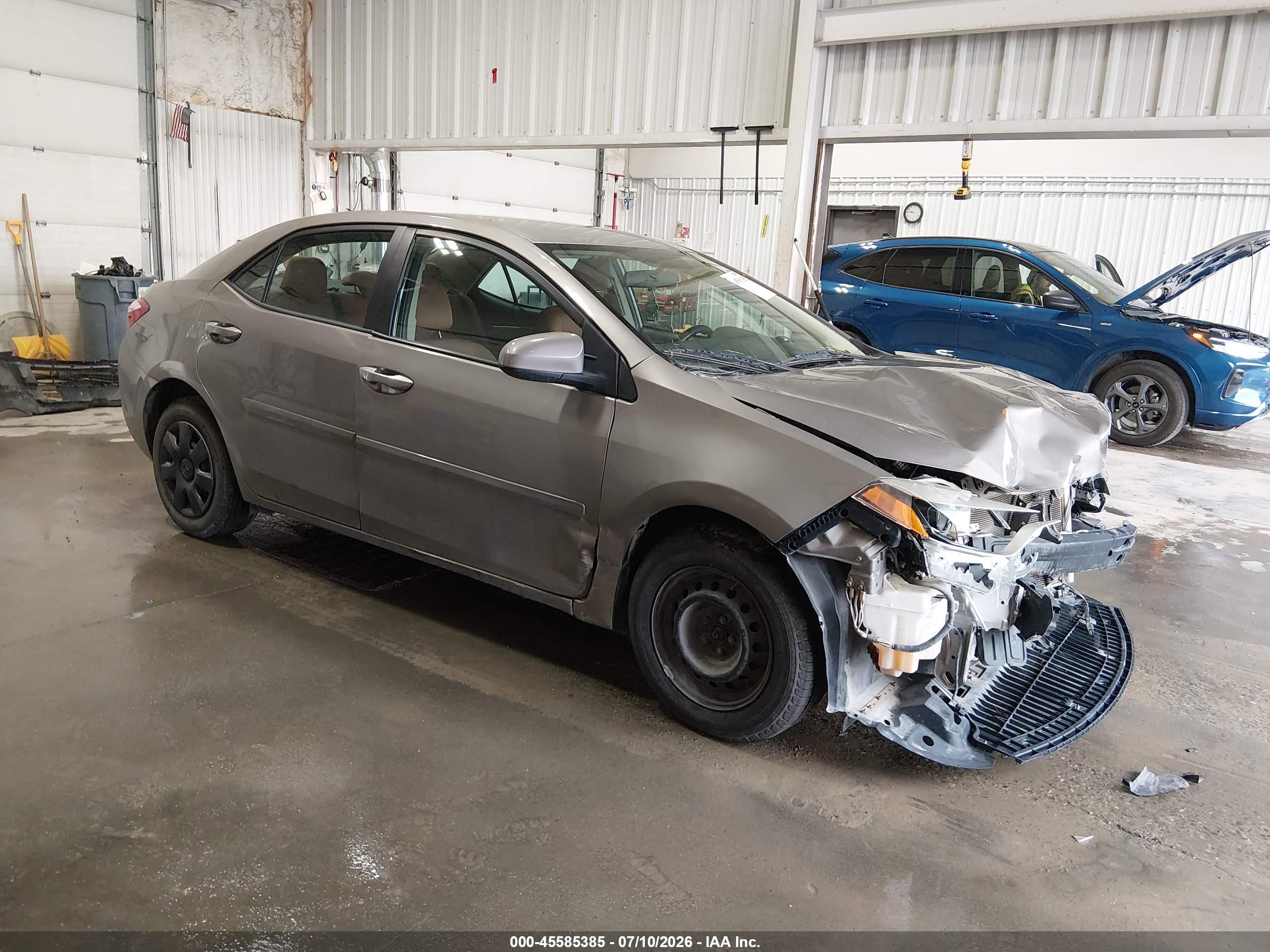 2014 Toyota Corolla Le Eco Brown vin: 2T1BPRHE7EC009381