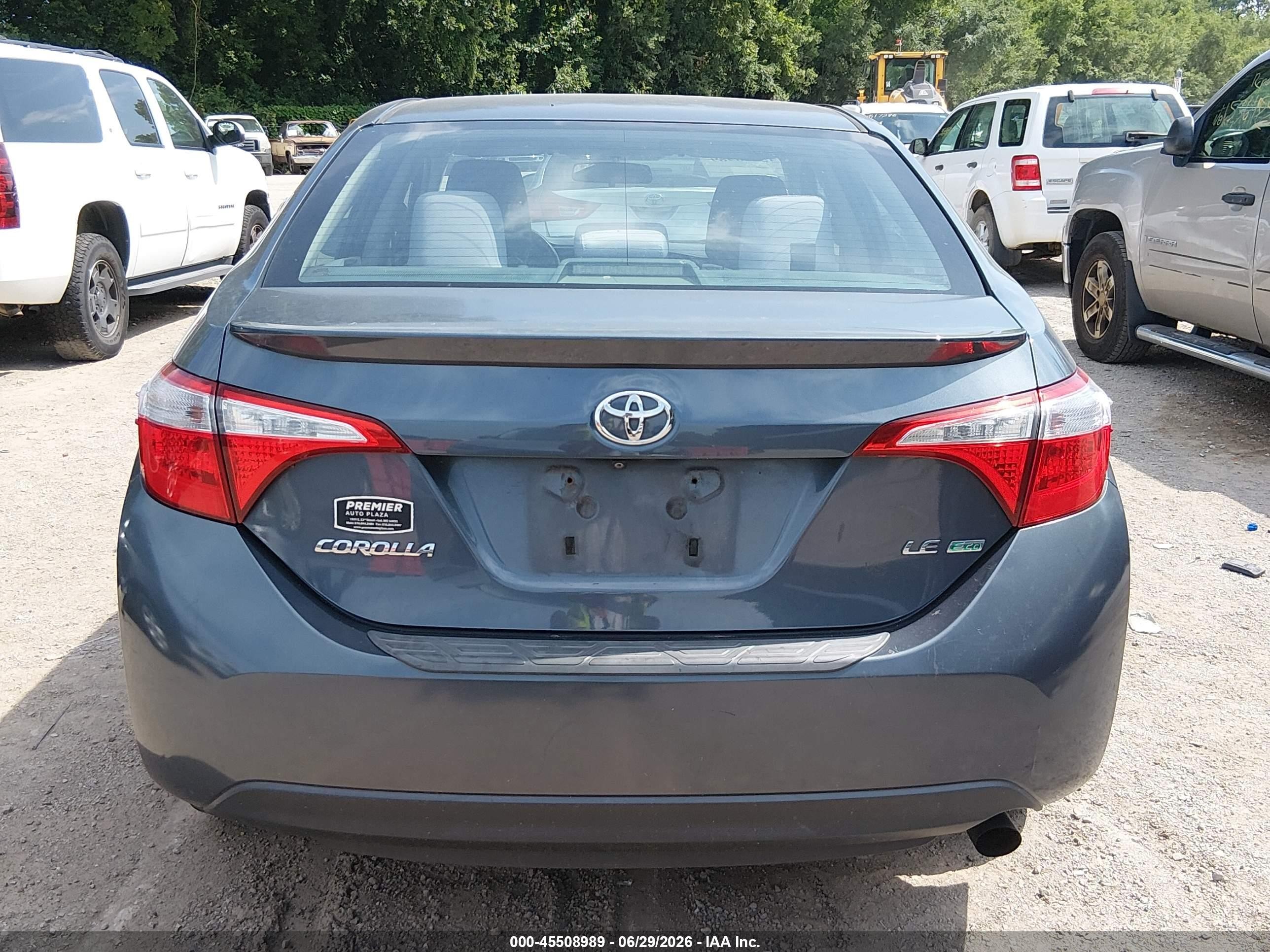 2014 Toyota Corolla Le Eco Plus Blue vin: 2T1BPRHE7EC113336