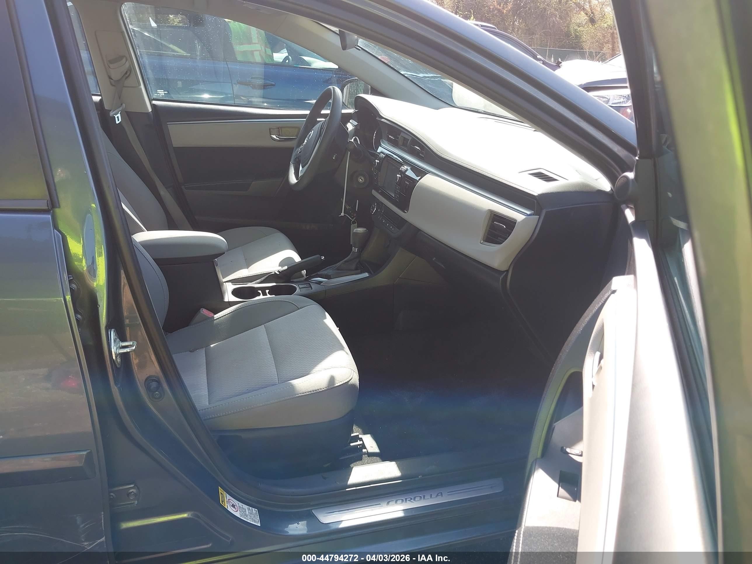 2014 Toyota Corolla Le Eco Gray vin: 2T1BPRHE7EC171205
