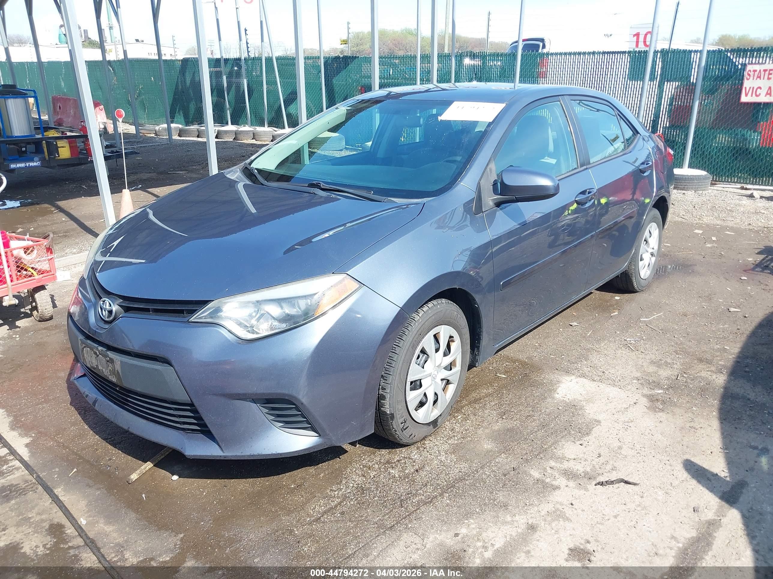 2014 Toyota Corolla Le Eco Gray vin: 2T1BPRHE7EC171205