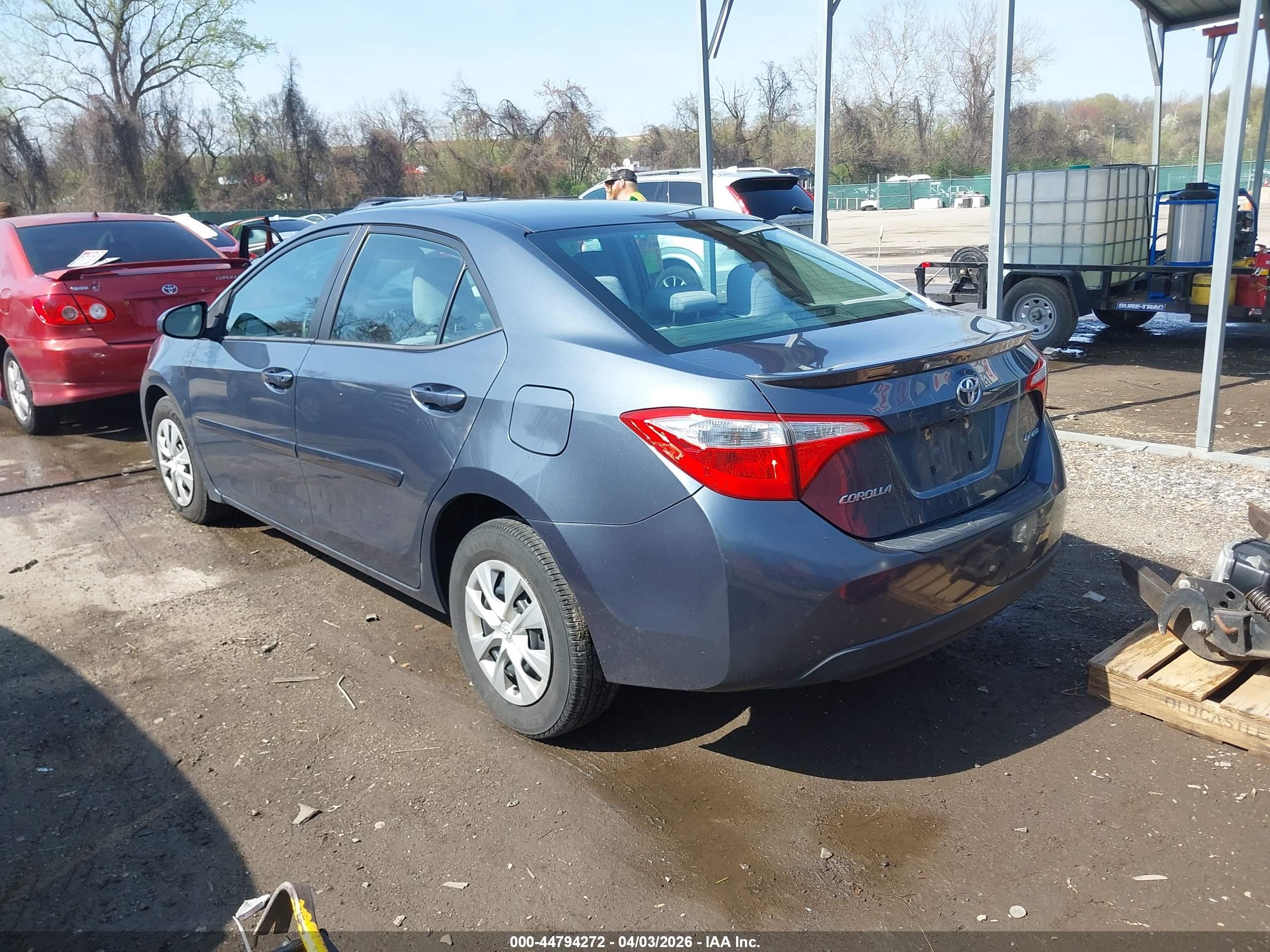 2014 Toyota Corolla Le Eco Gray vin: 2T1BPRHE7EC171205