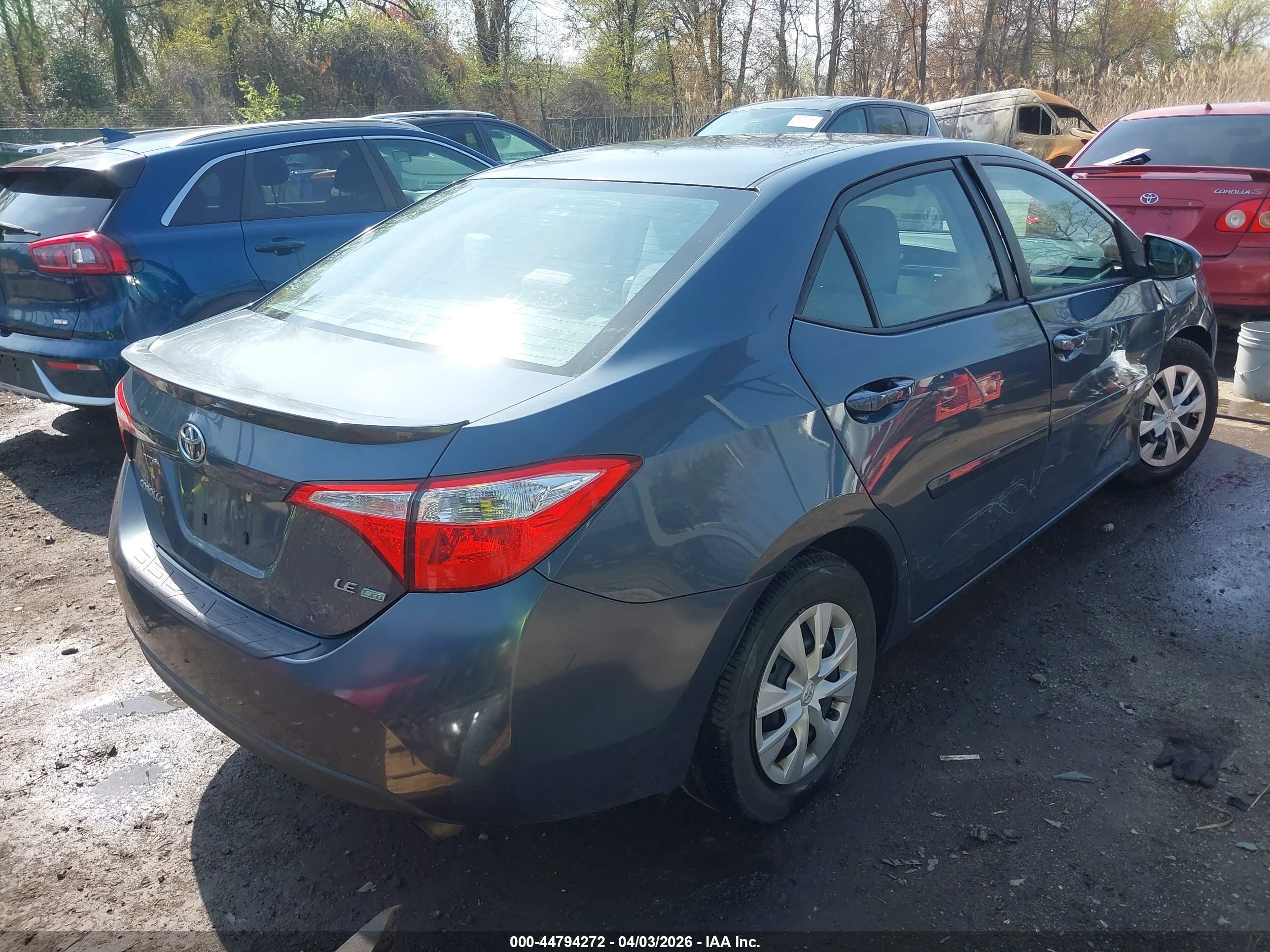 2014 Toyota Corolla Le Eco Gray vin: 2T1BPRHE7EC171205