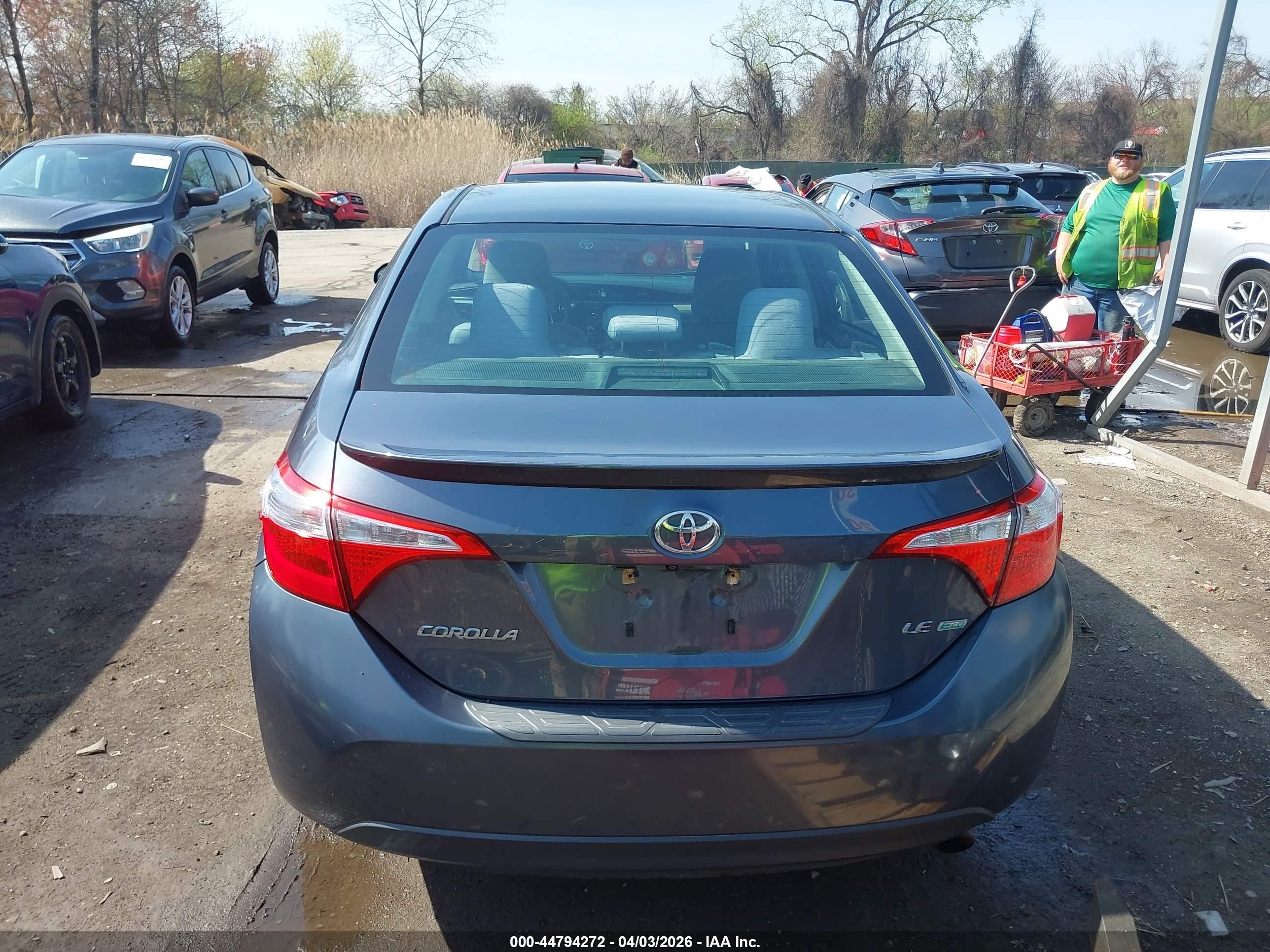 2014 Toyota Corolla Le Eco Gray vin: 2T1BPRHE7EC171205