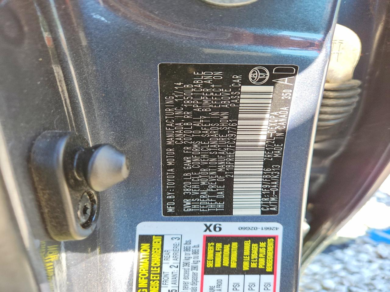 2015 Toyota Corolla Le Eco Gray vin: 2T1BPRHE7FC297761