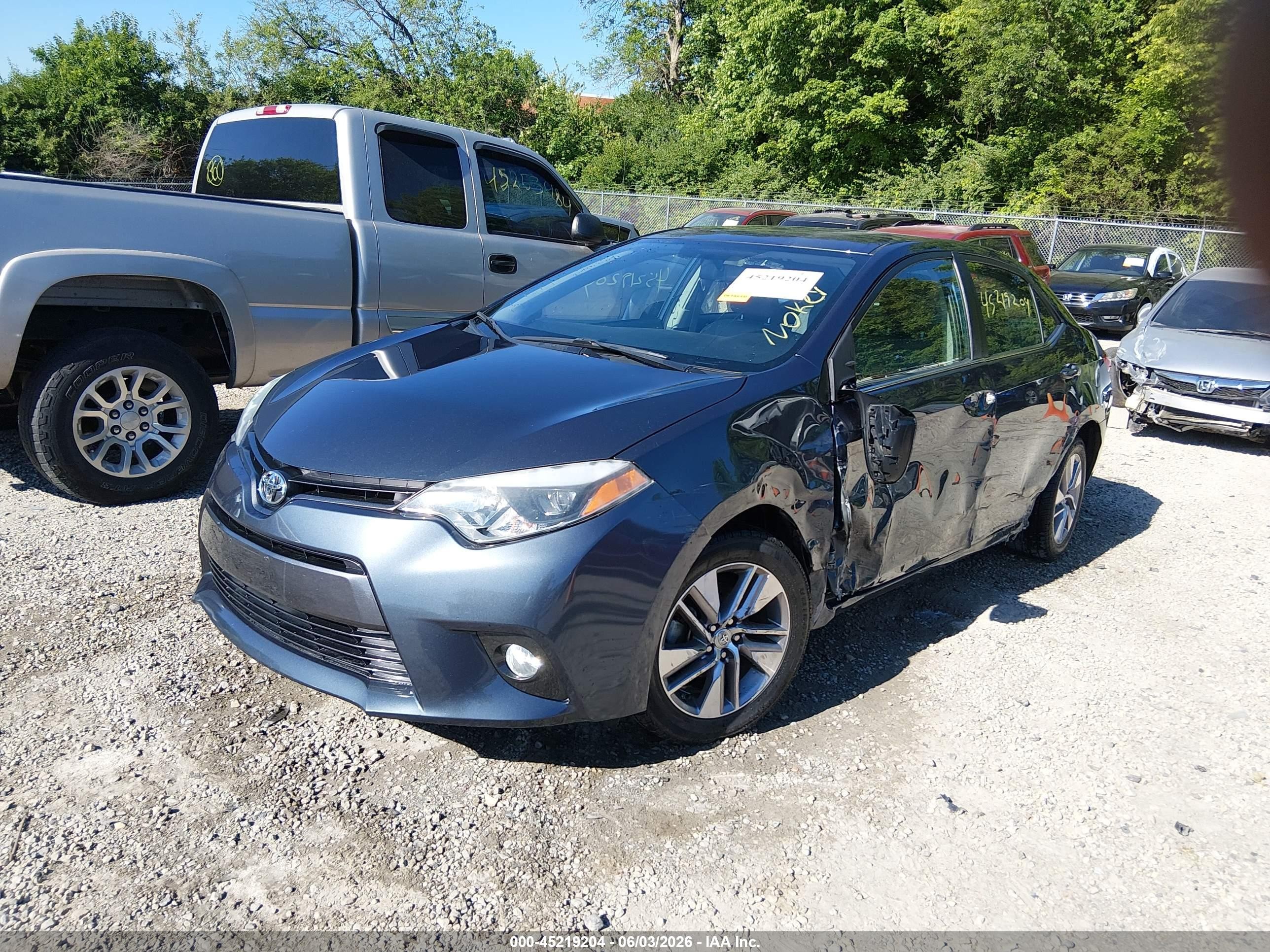 2015 Toyota Corolla Le Eco Plus Blue vin: 2T1BPRHE7FC331519