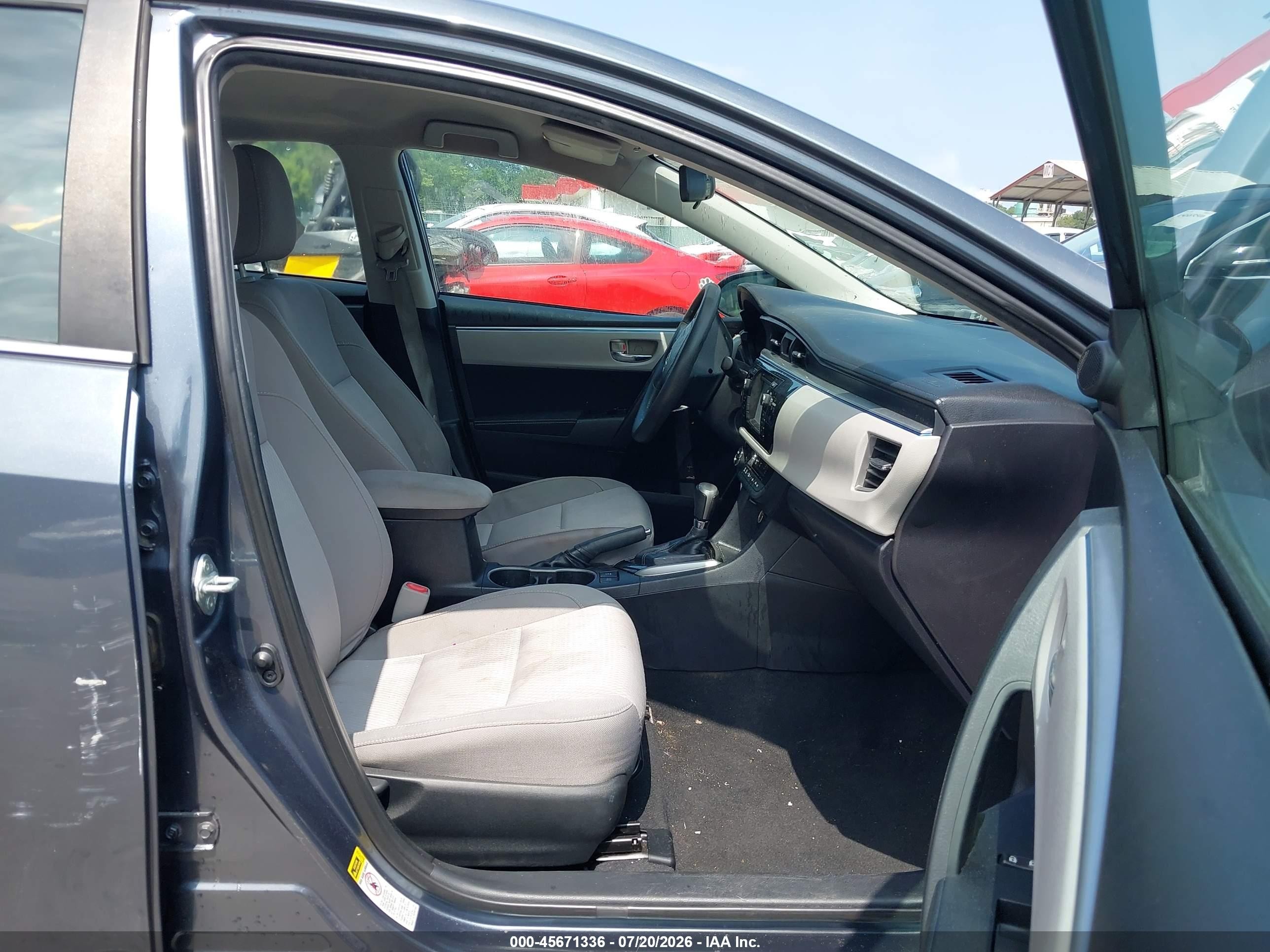 2014 Toyota Corolla Le Eco Plus Gray vin: 2T1BPRHE8EC011687