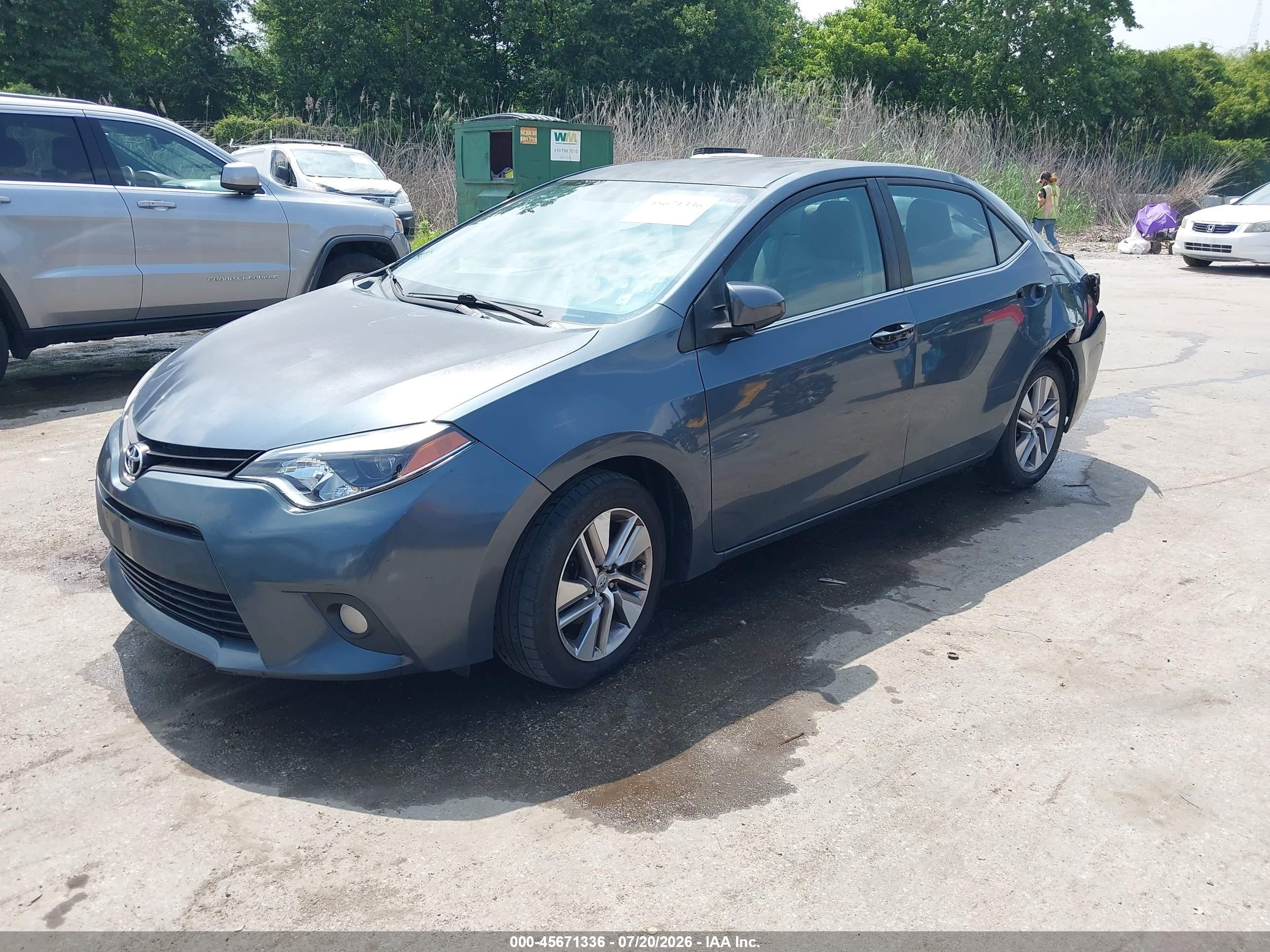 2014 Toyota Corolla Le Eco Plus Gray vin: 2T1BPRHE8EC011687
