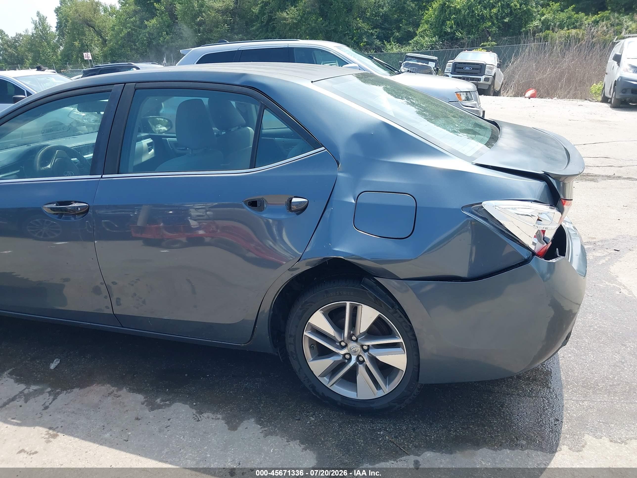 2014 Toyota Corolla Le Eco Plus Gray vin: 2T1BPRHE8EC011687