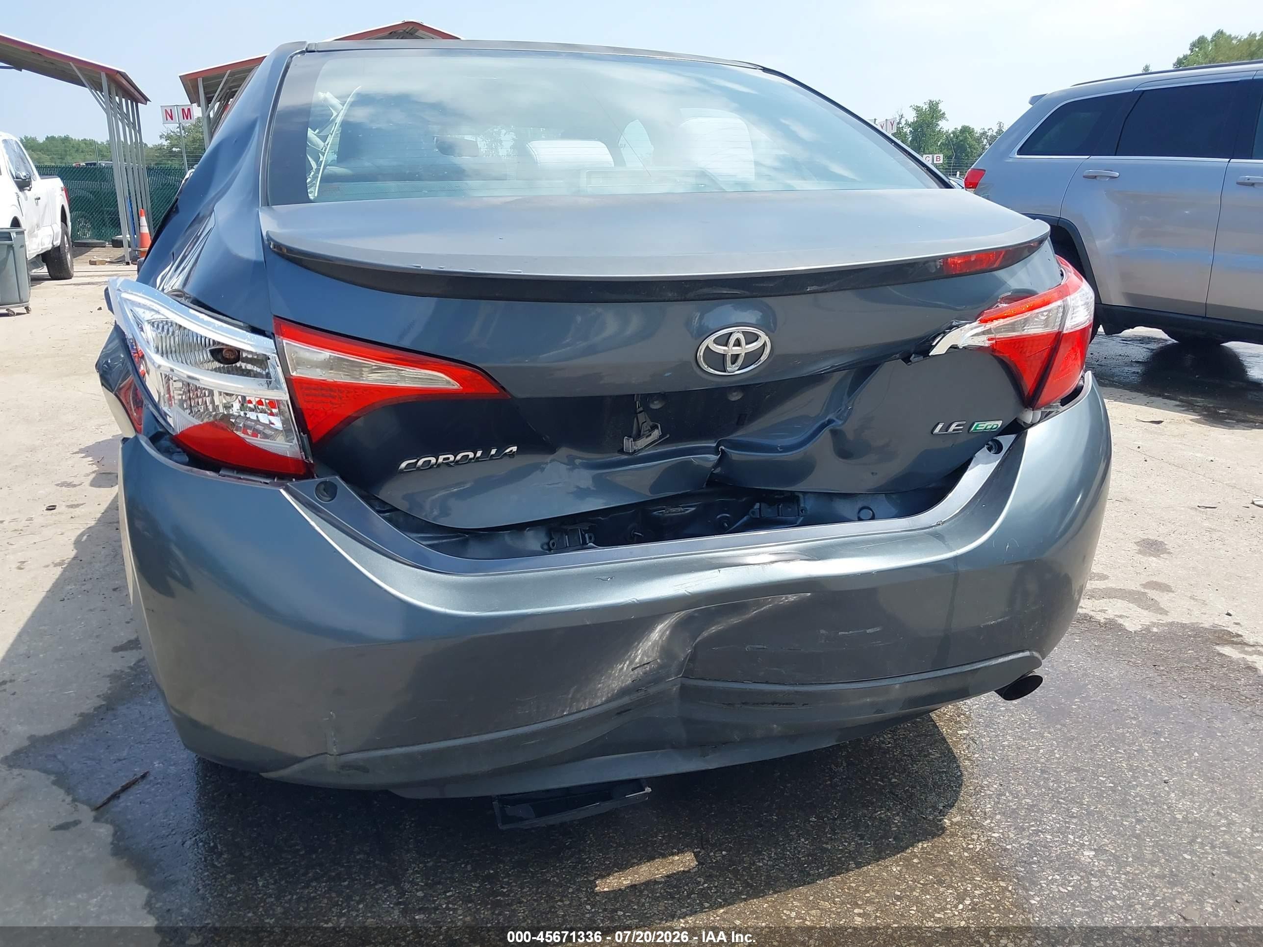 2014 Toyota Corolla Le Eco Plus Gray vin: 2T1BPRHE8EC011687