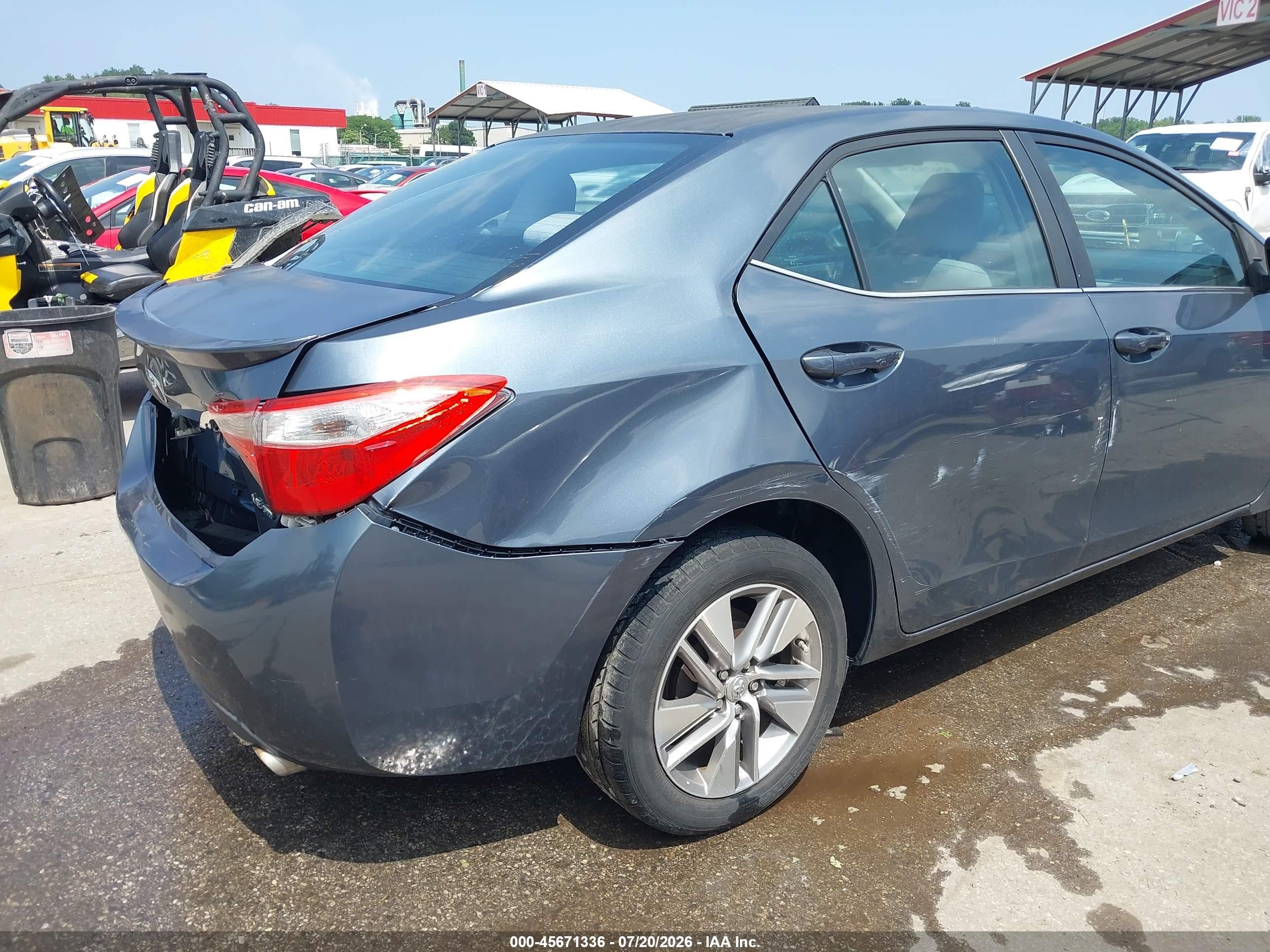 2014 Toyota Corolla Le Eco Plus Gray vin: 2T1BPRHE8EC011687